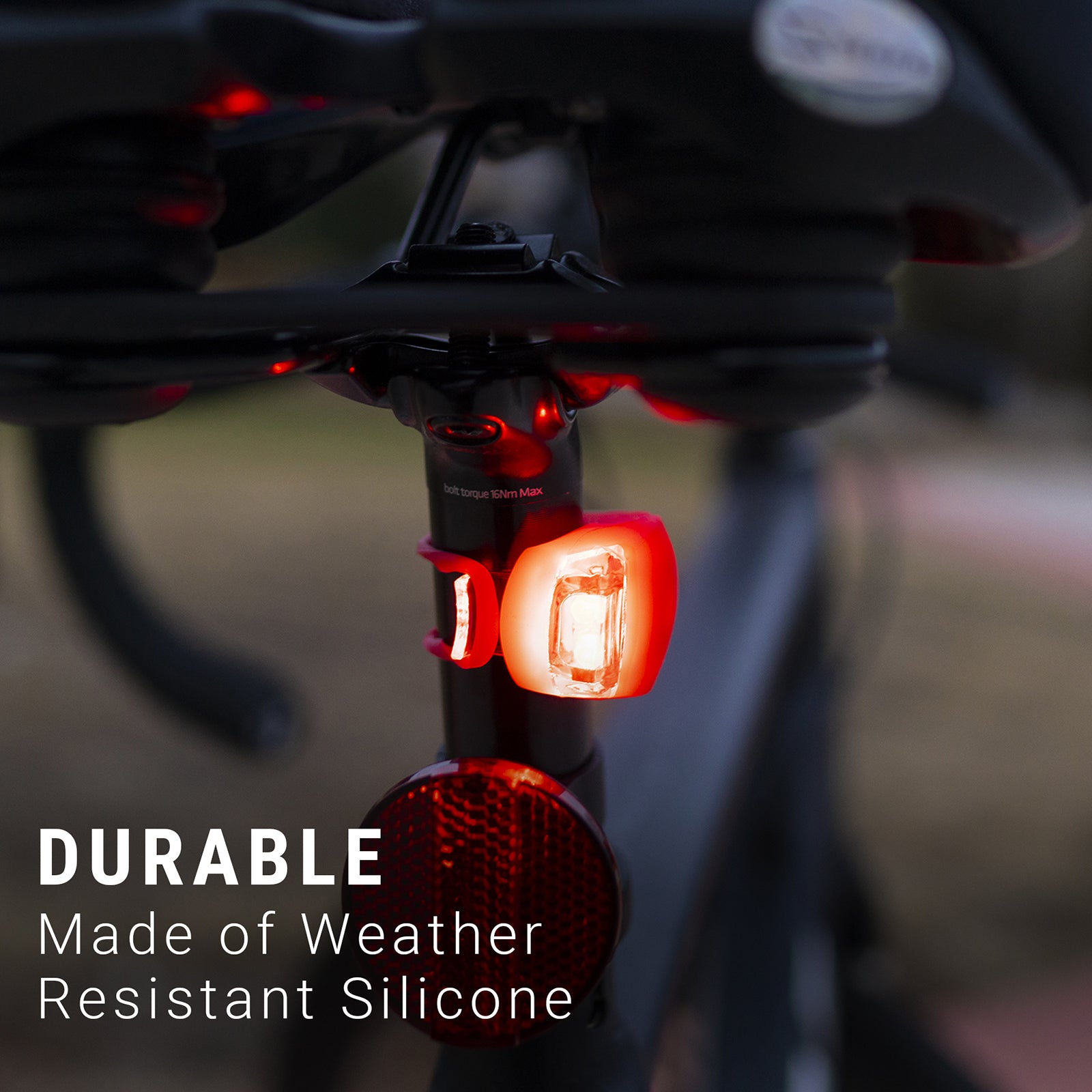 LitezAll® LED Silicone Bike Safety Lights Headlight and Tail Light - LitezAll - Novelties - 4