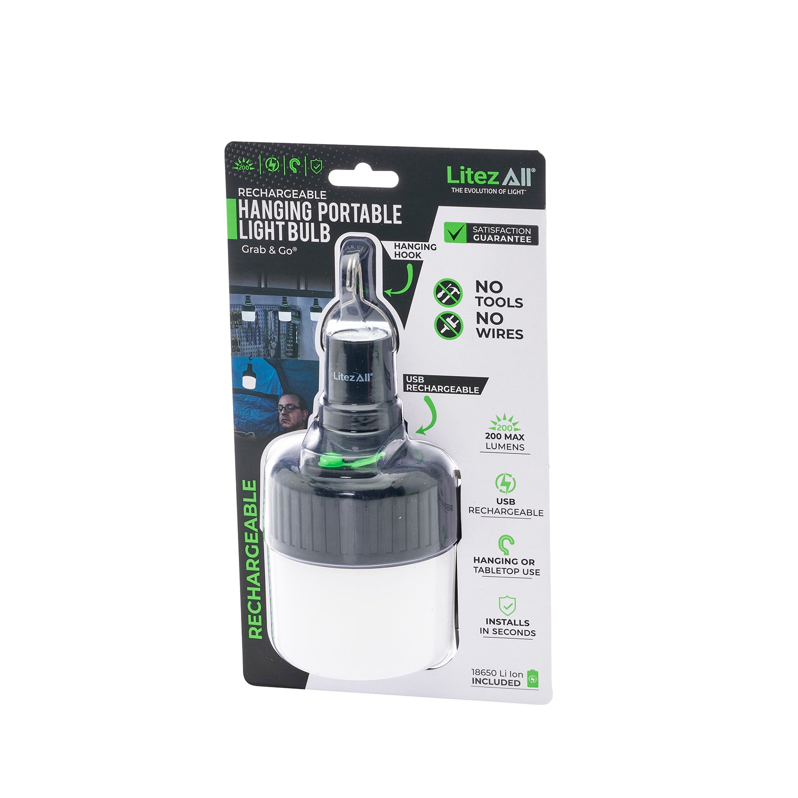 LitezAll Rechargeable 200 Lumen Bulb - LitezAll - Wireless Lighting Solutions - 30