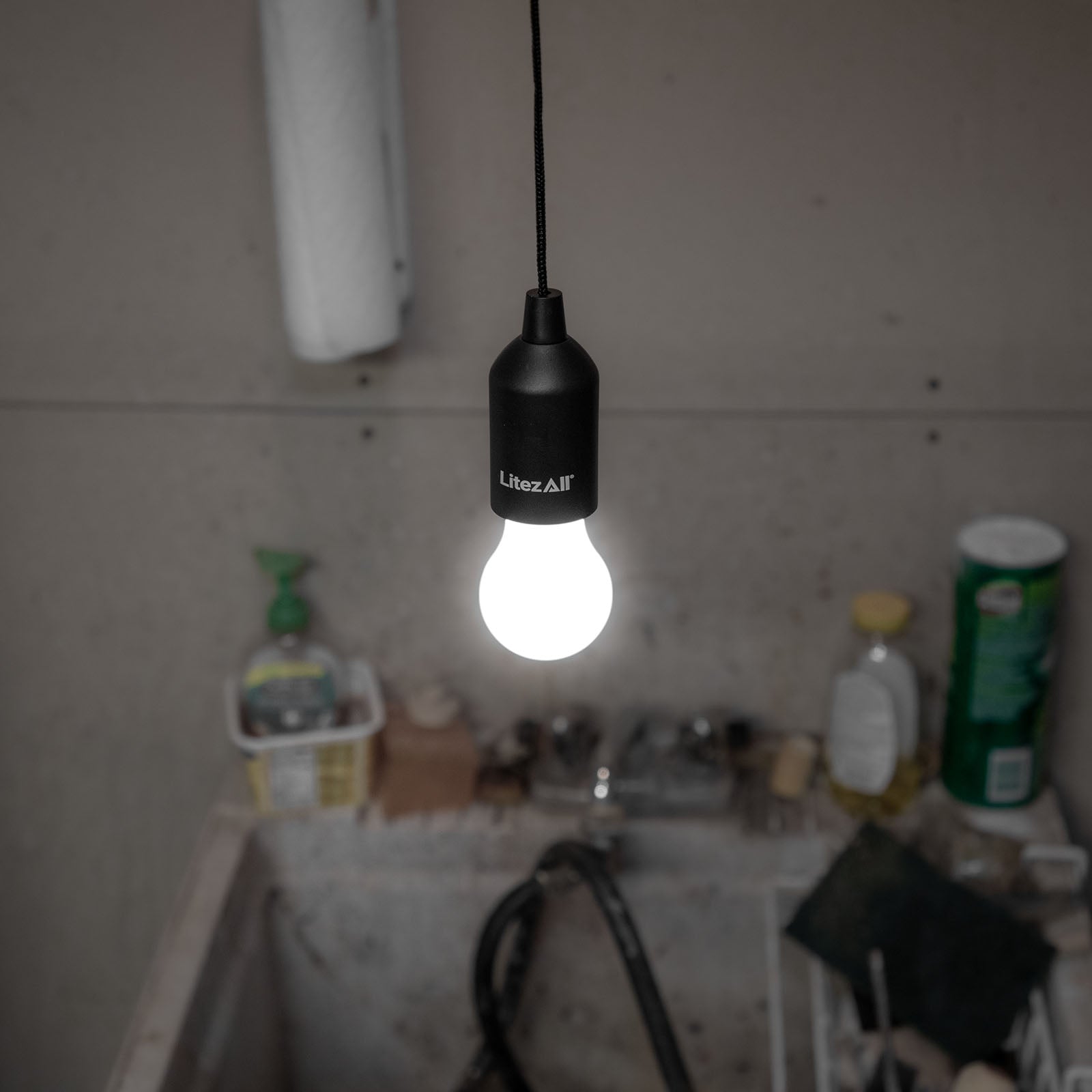 LitezAll® Pull String Battery Operated Light Bulb