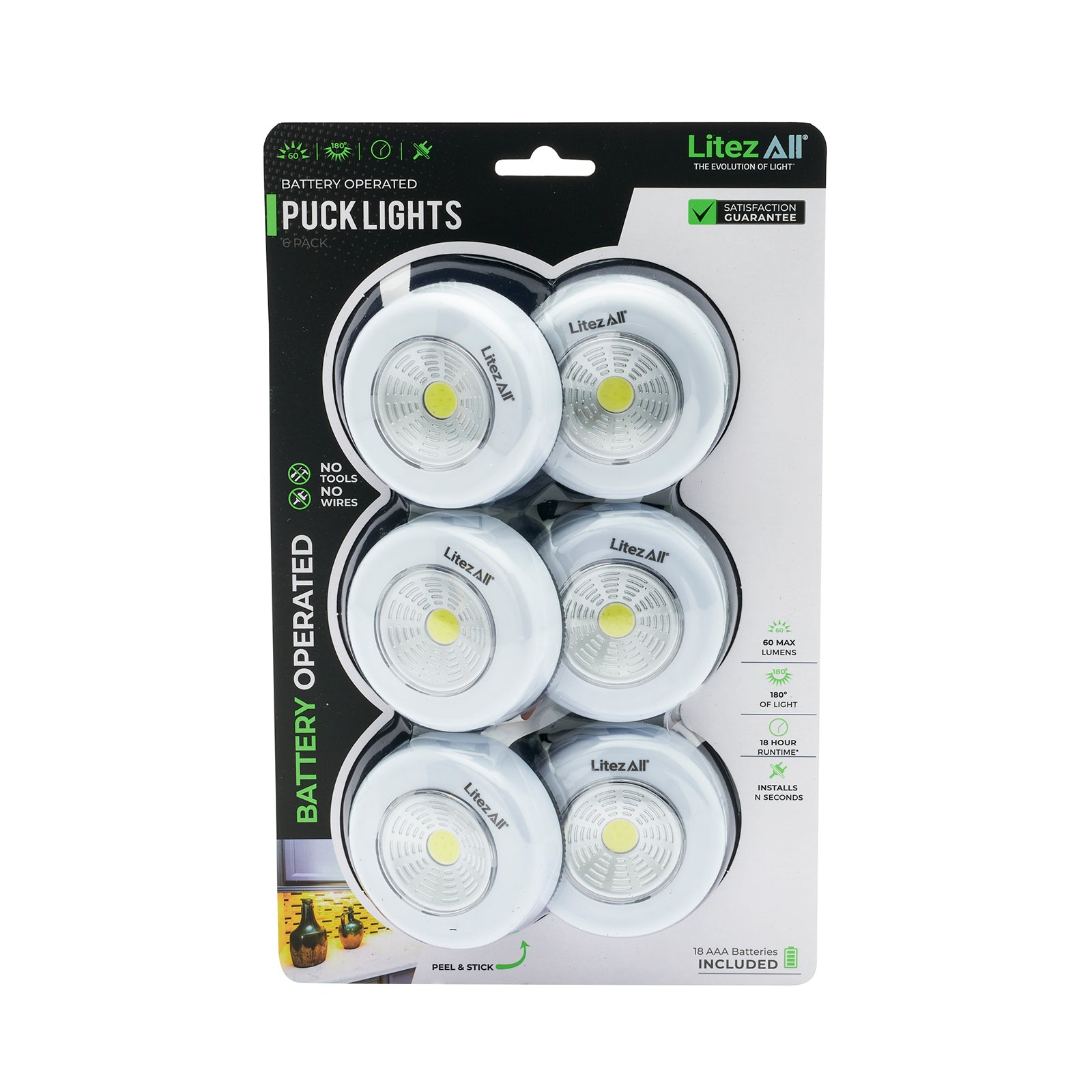 LitezAll LED Puck Light 6 Pack - LitezAll - 25