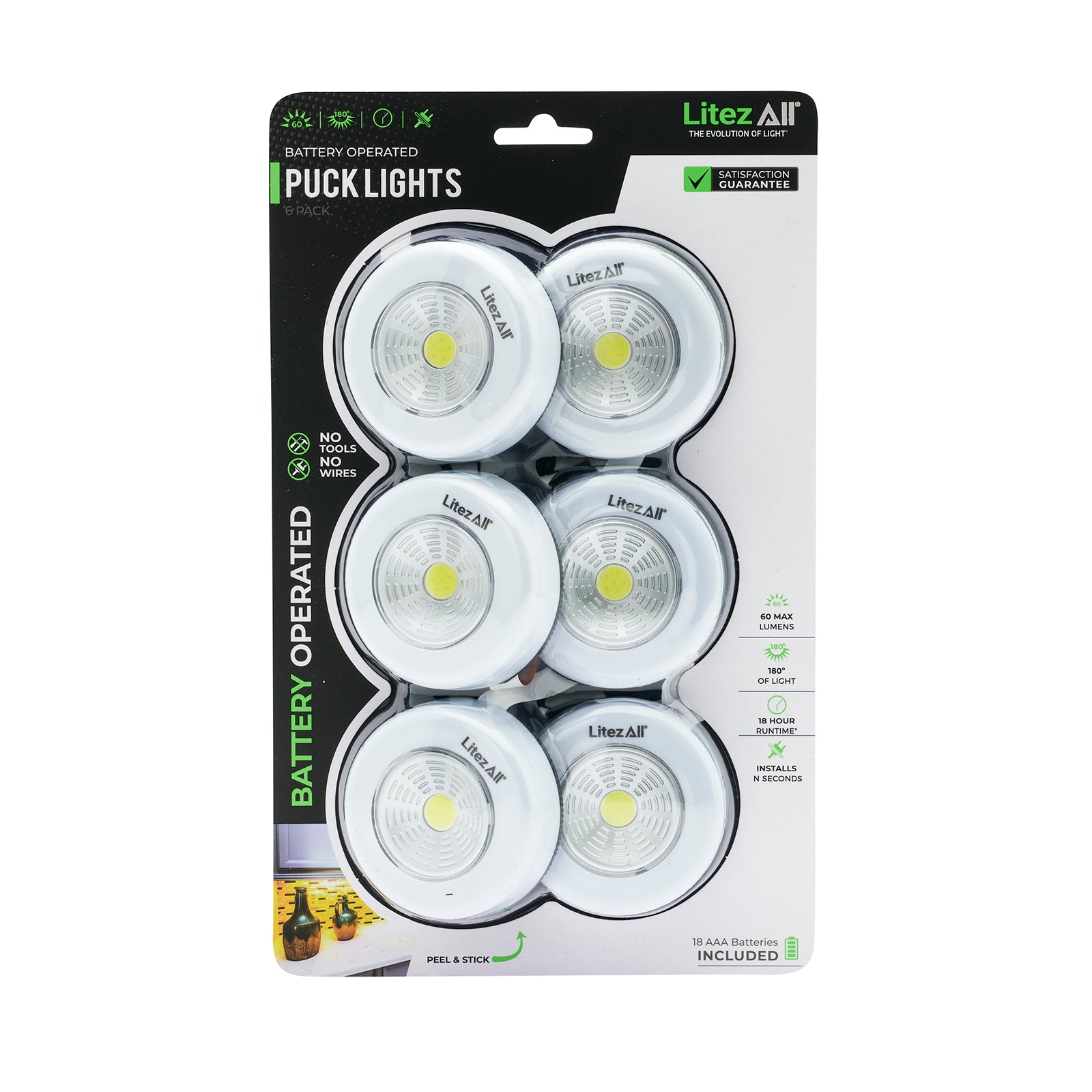 LitezAll LED Puck Light 6 Pack - LitezAll - 26