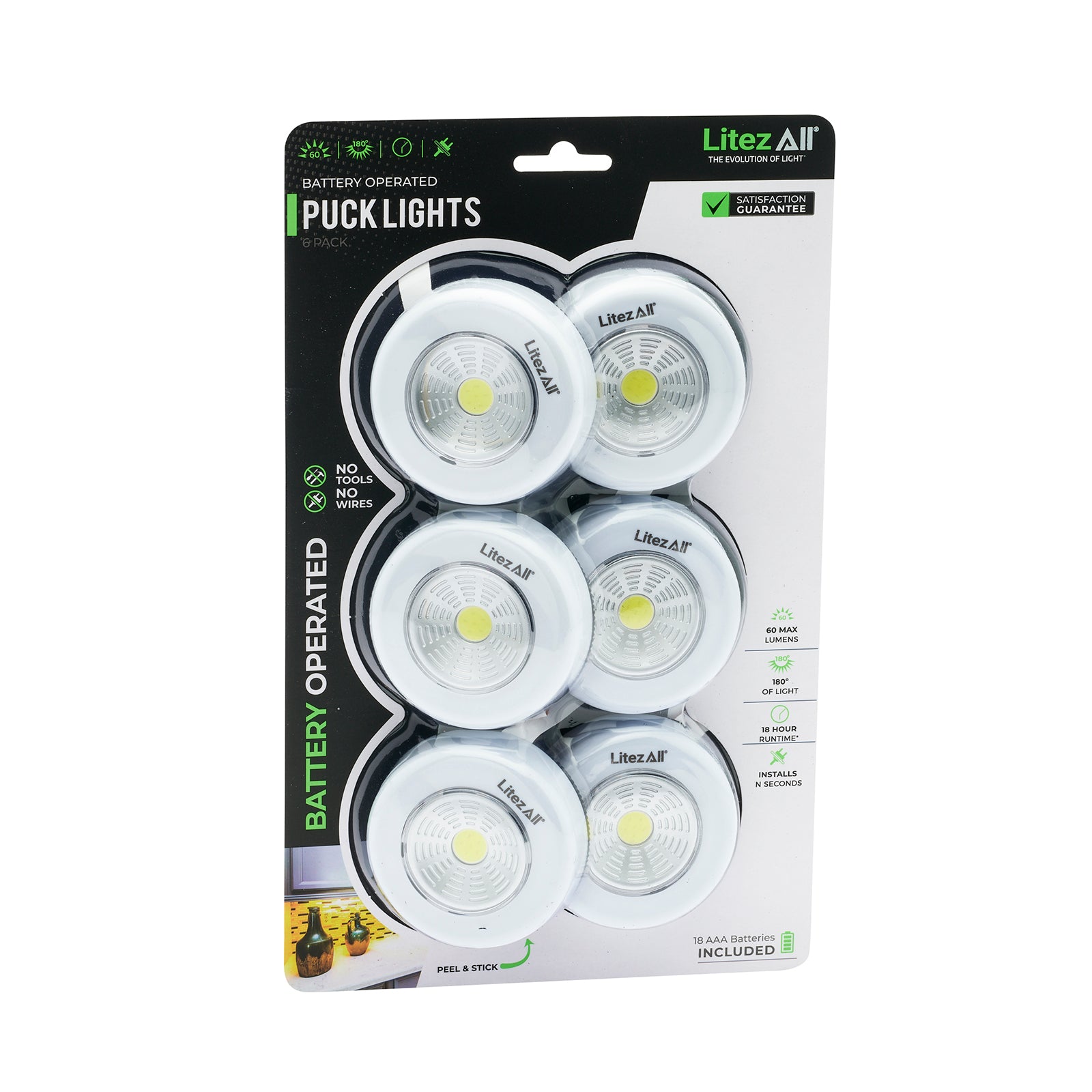 LitezAll LED Puck Light 6 Pack - LitezAll - 27