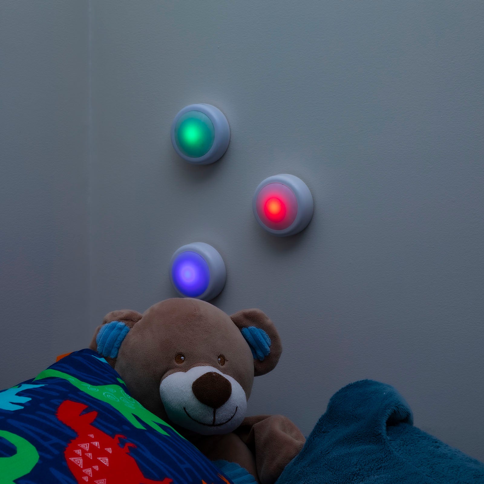 LitezAll® RGB Large Puck Light 3pk w/ Remote