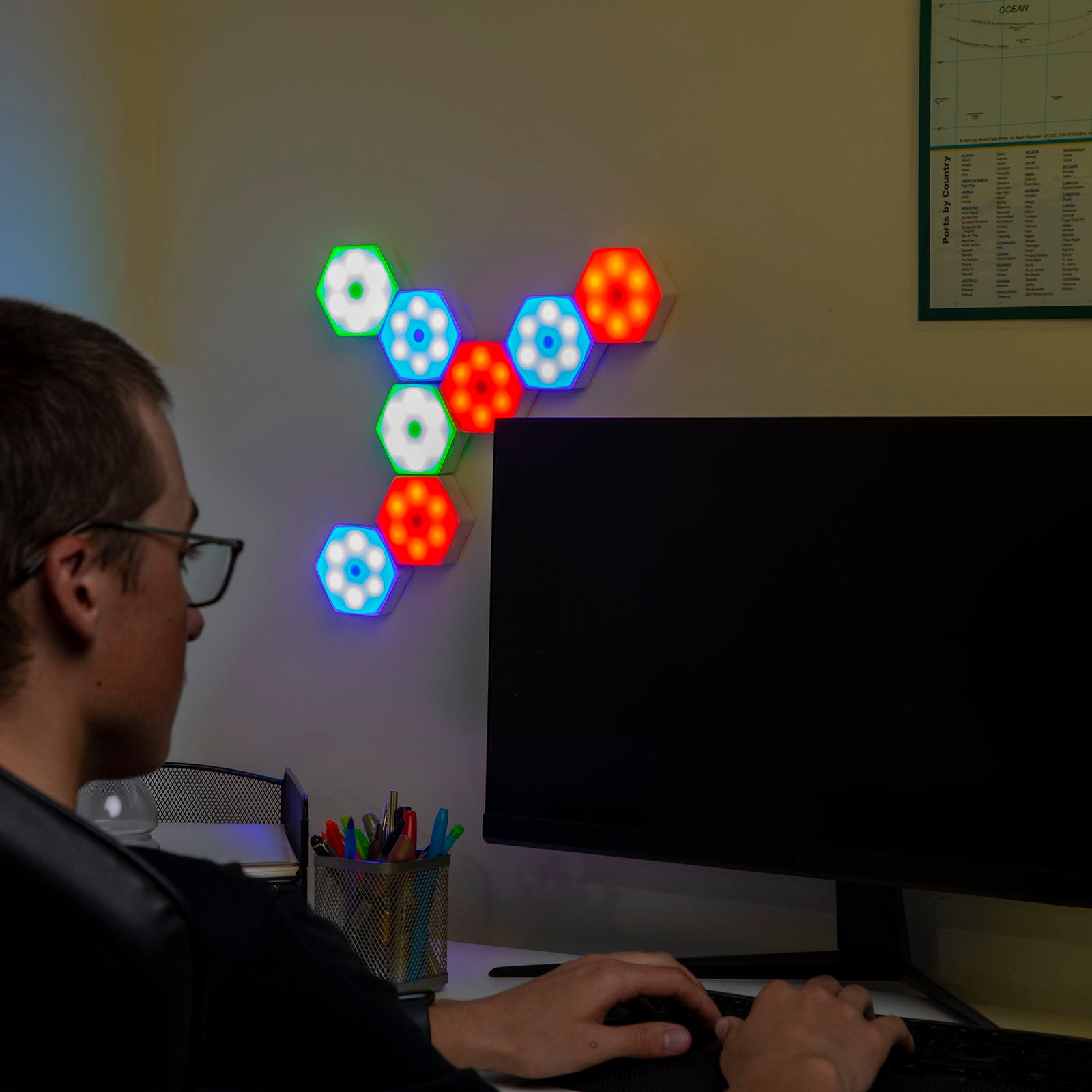 LitezAll Wireless Hexagon Lights with Remote Control 3 Pack - LitezAll - Home Accents - 2