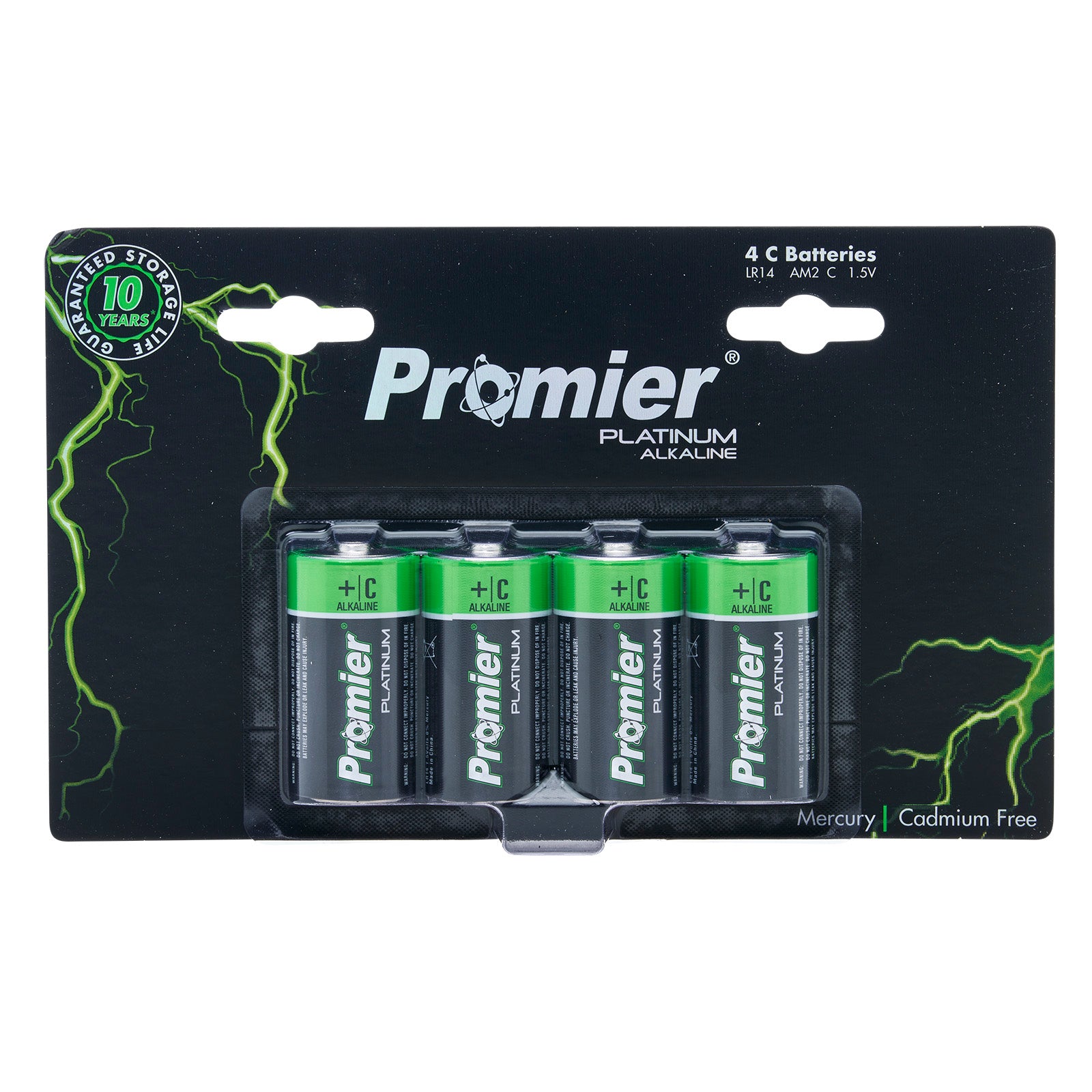 Promier® Platinum C Alkaline Battery 4 Pack
