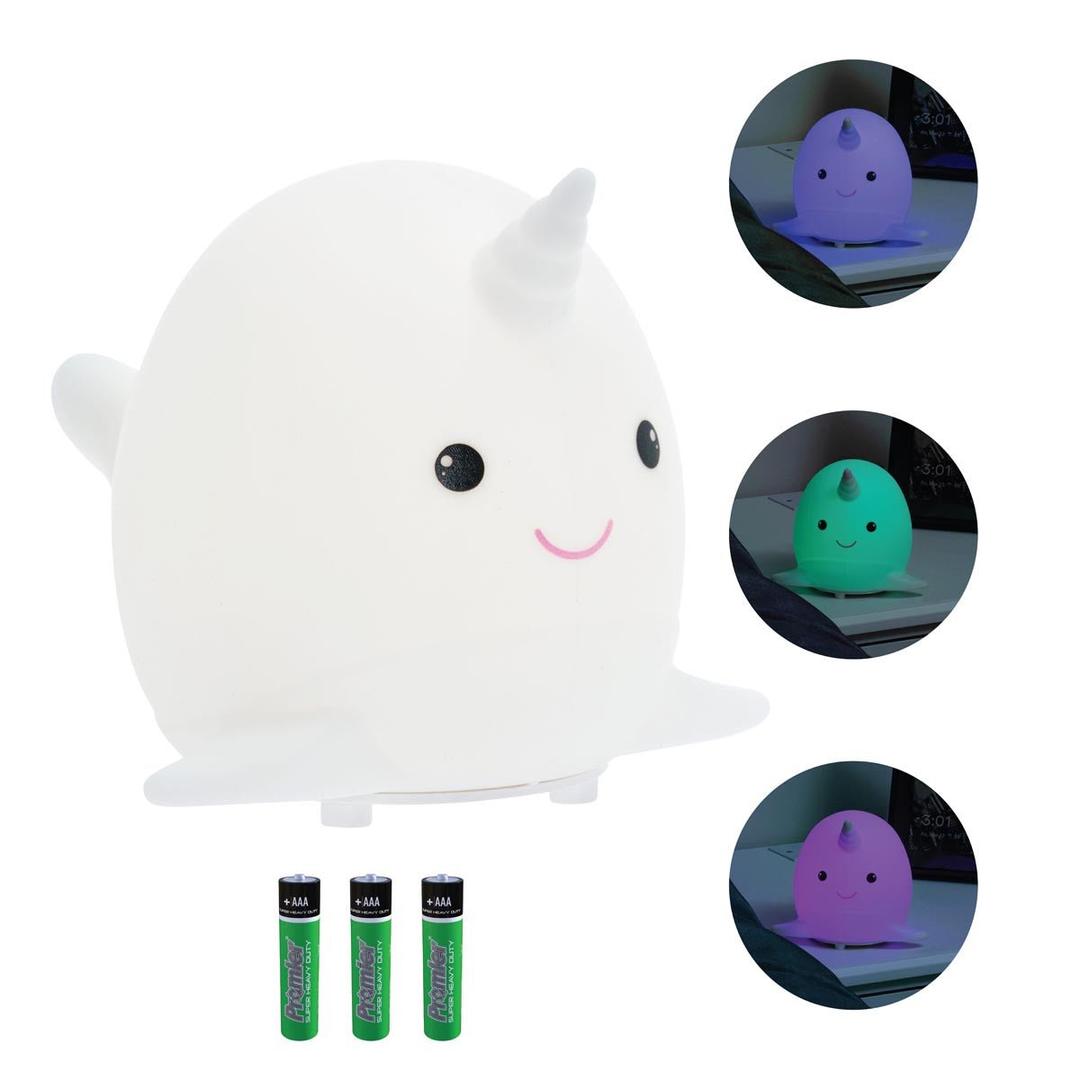 LitezAll® Narwhal Squishable Color Changing Silicone Lantern - LitezAll - Lanterns - 2