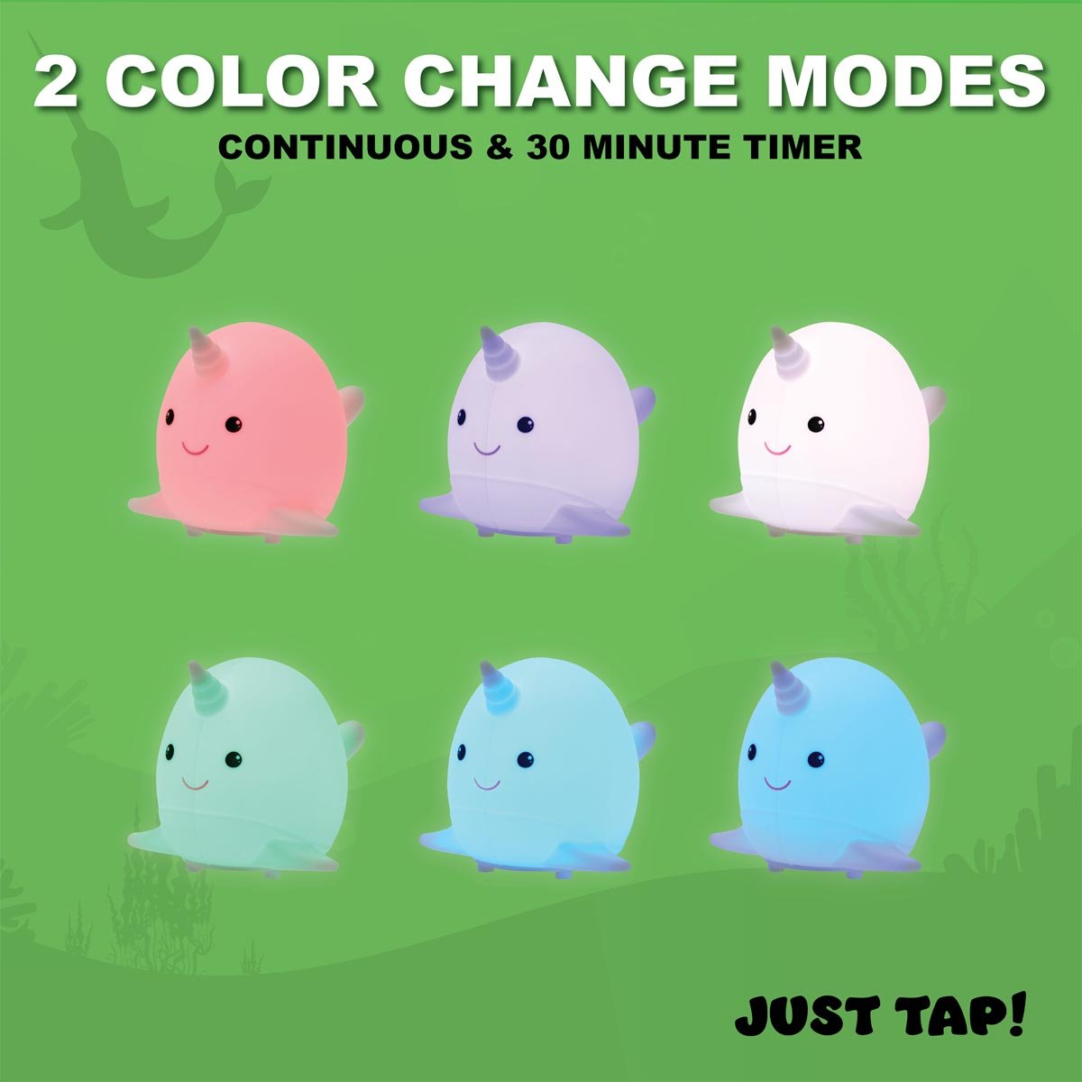 LitezAll® Narwhal Squishable Color Changing Silicone Lantern - LitezAll - Lanterns - 4
