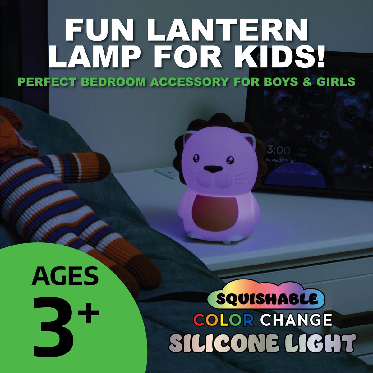 LitezAll® Lion Squishable Color Changing Silicone Lantern - LitezAll - Lanterns - 3