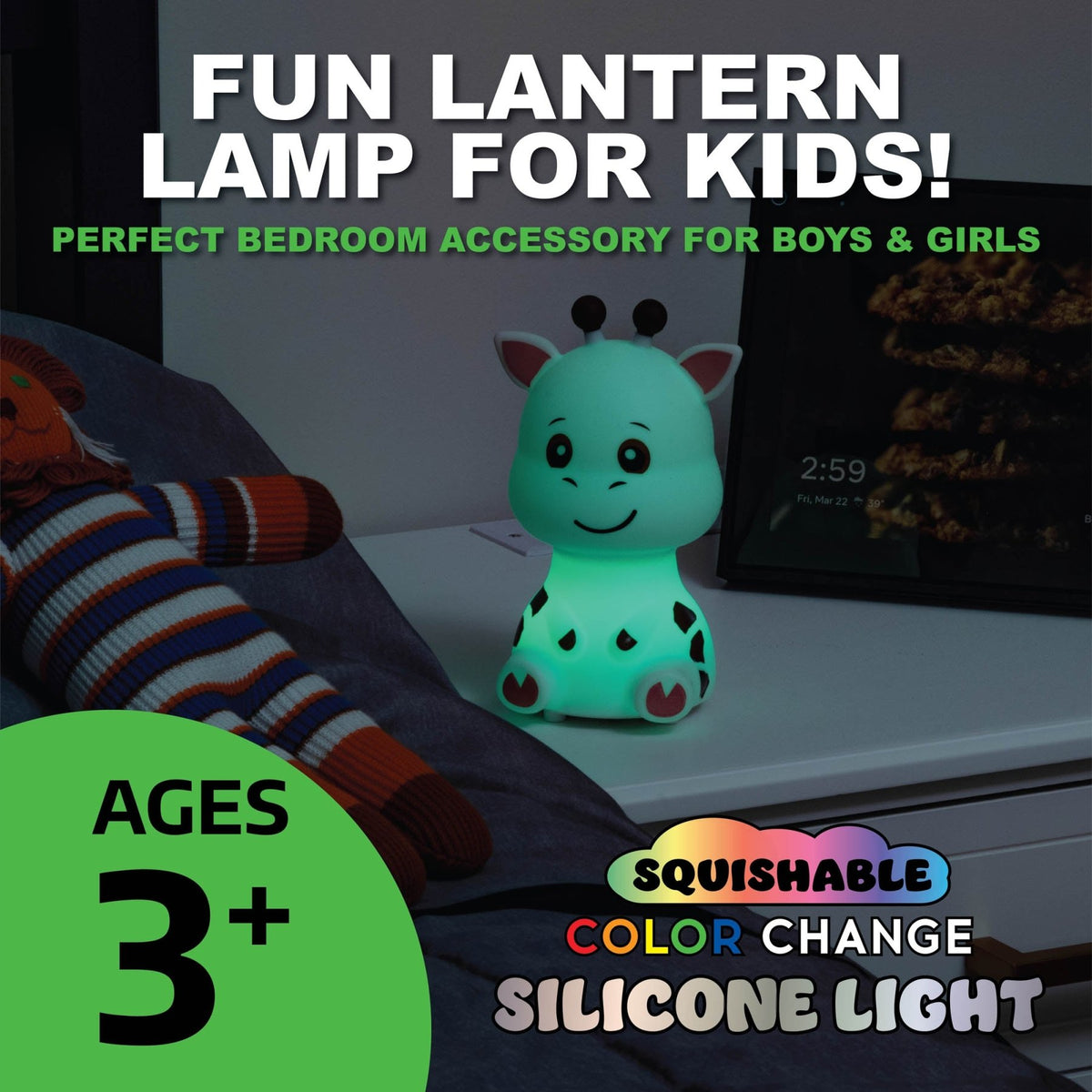 LitezAll® Giraffe Squishable Color Changing Silicone Lantern - LitezAll - Lanterns - 3