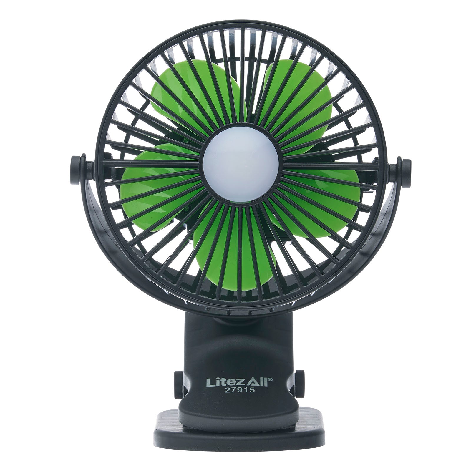 LitezAll® Rechargeable Clip On Fan with Light