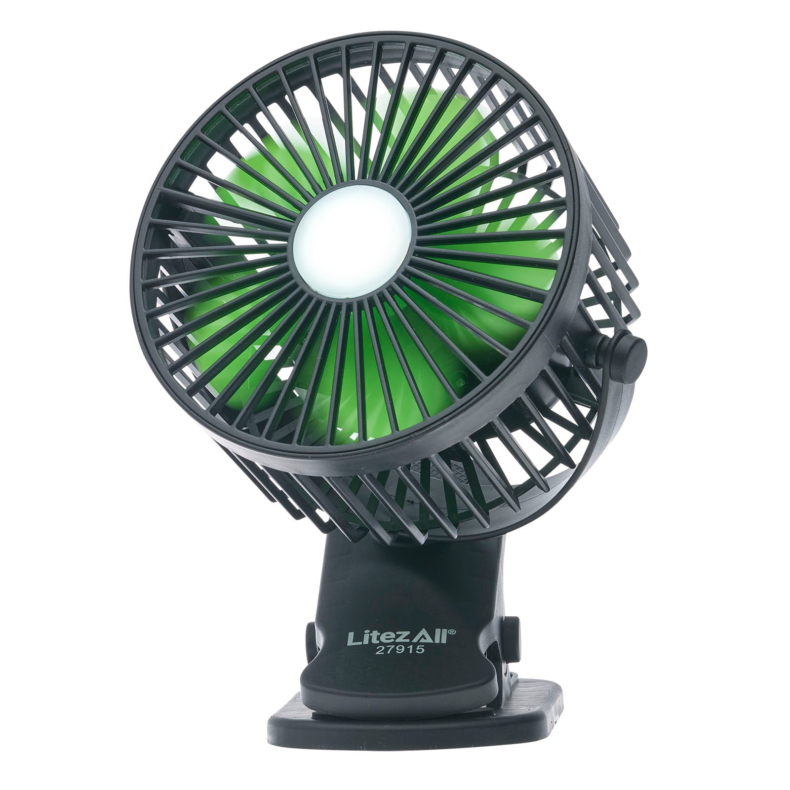 LitezAll® Rechargeable Clip On Fan with Light