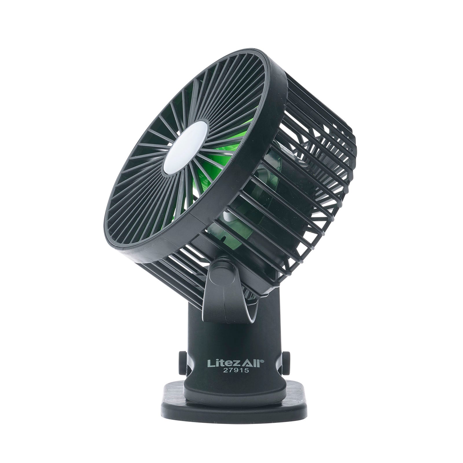 LitezAll Rechargeable Clip On Fan with Light