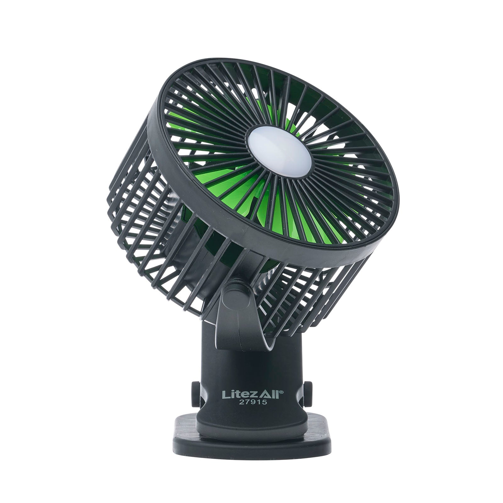 LitezAll® Rechargeable Clip On Fan with Light