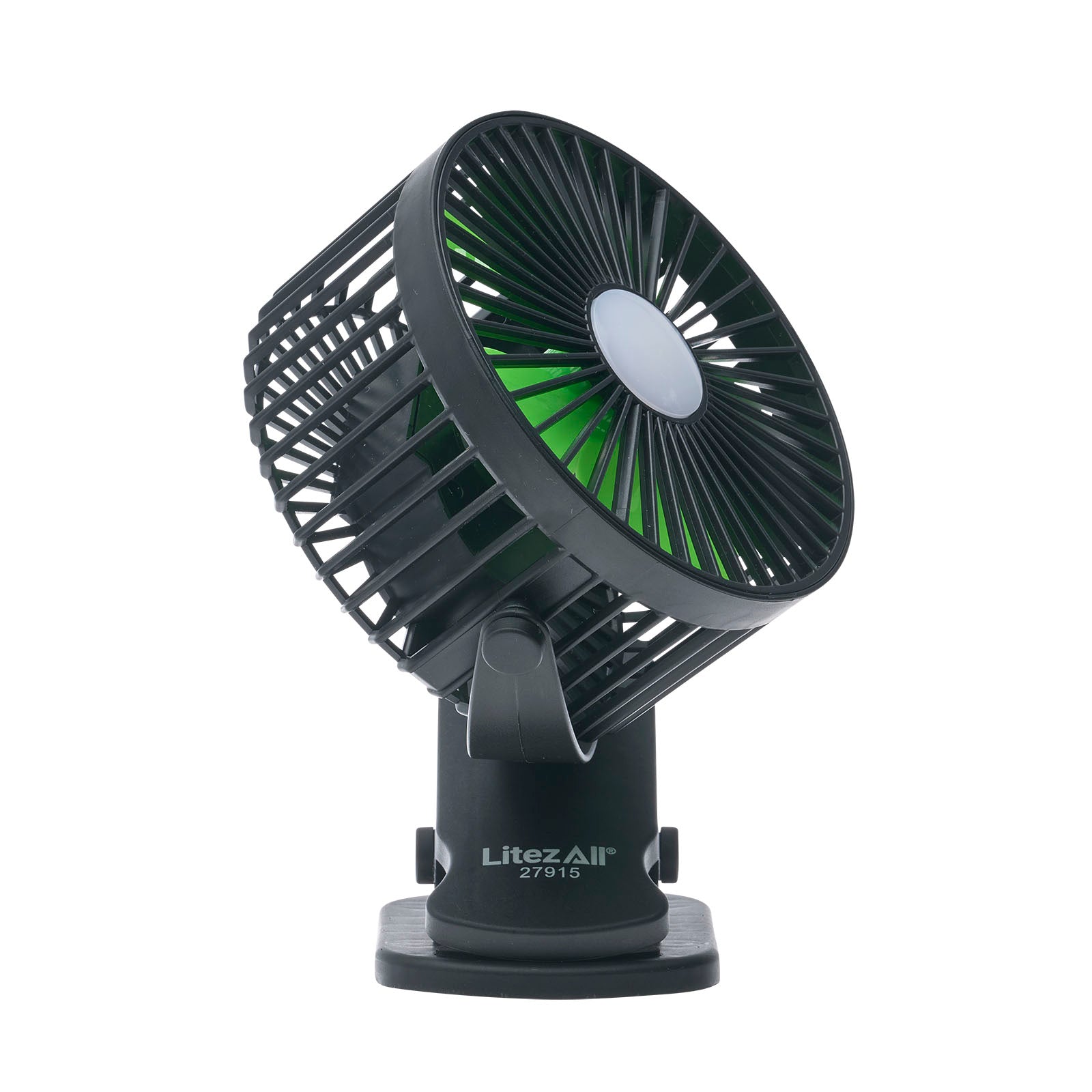 LitezAll® Rechargeable Clip On Fan with Light