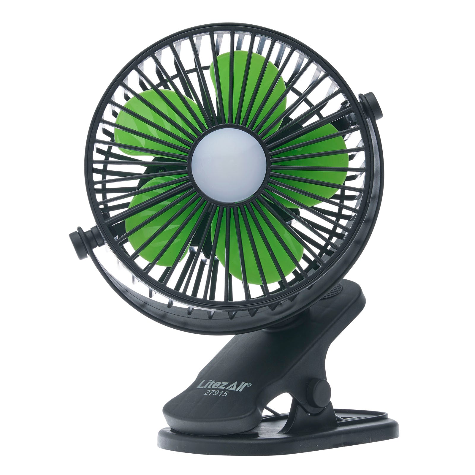 LitezAll® Rechargeable Clip On Fan with Light