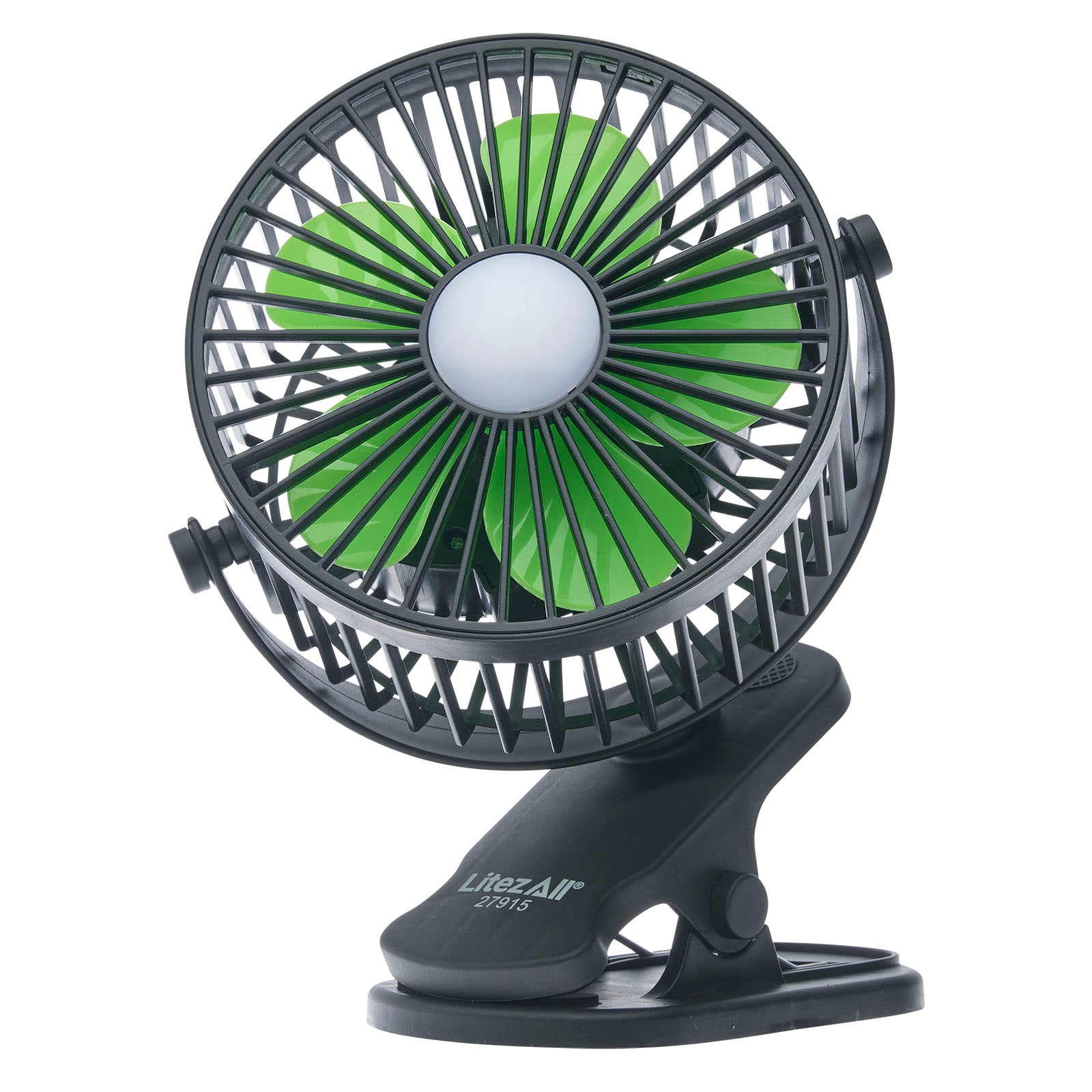 LitezAll® Rechargeable Clip On Fan with Light