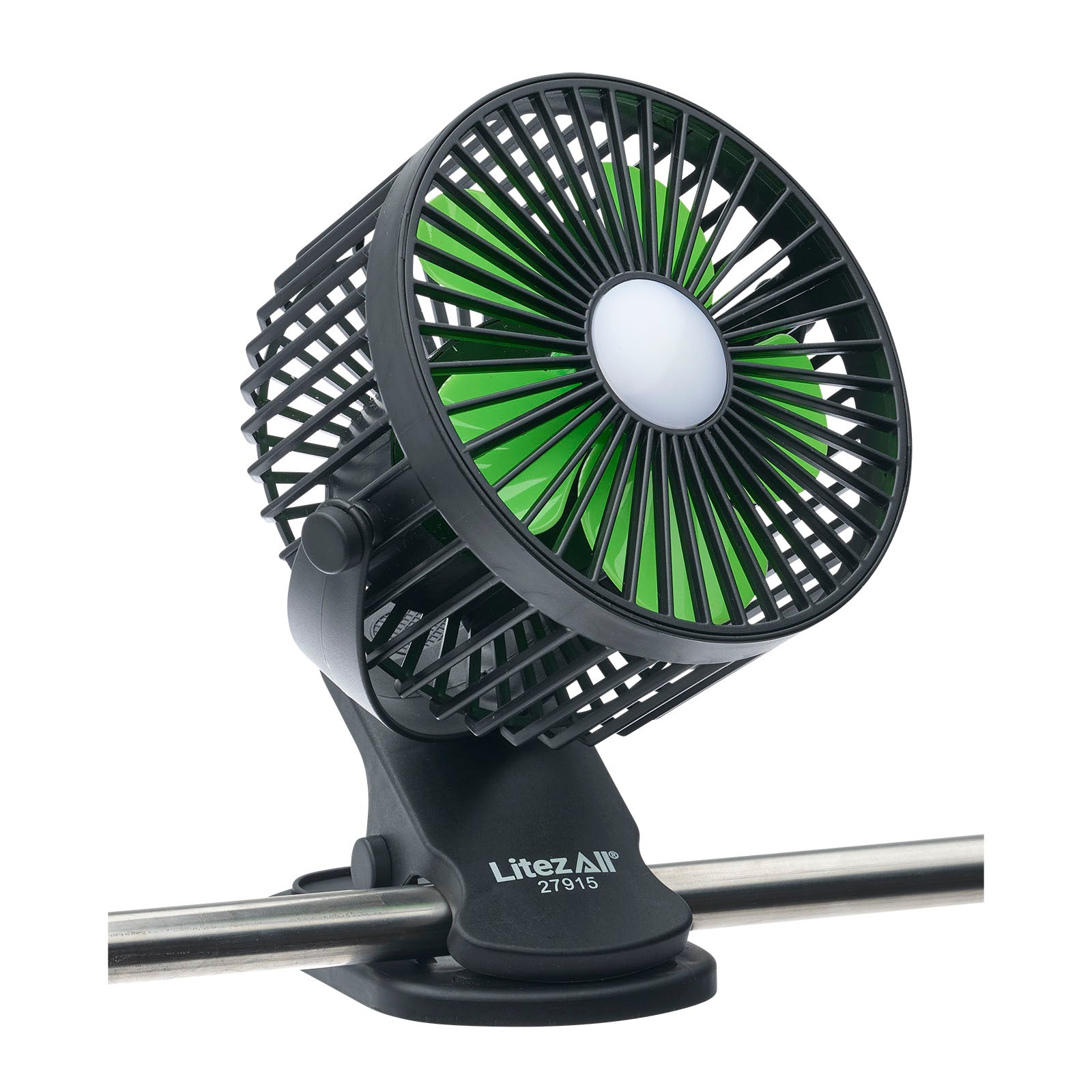 LitezAll® Rechargeable Clip On Fan with Light
