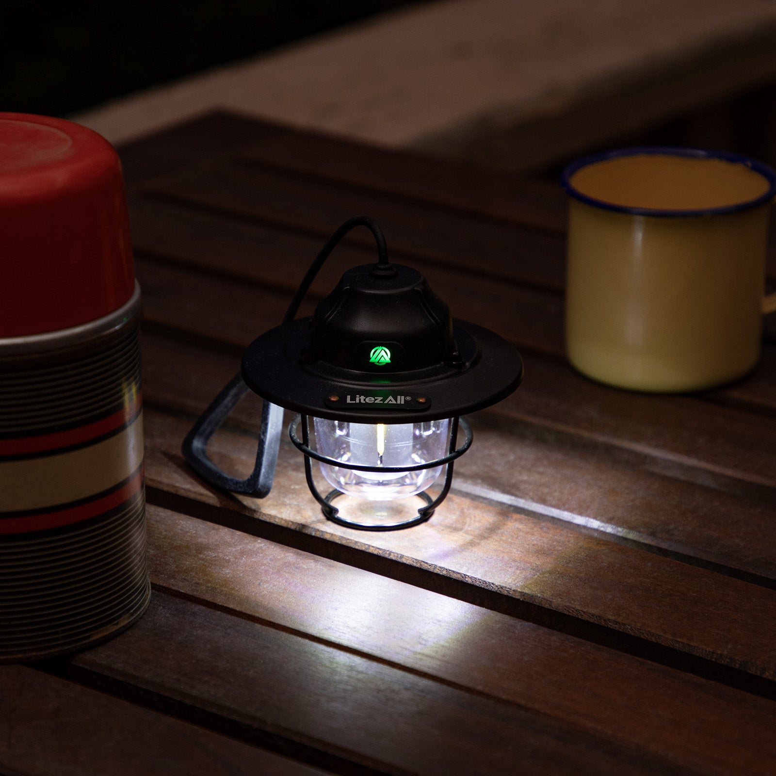 LitezAll® Rechargeable Pine Cone Lantern 4 Light Modes