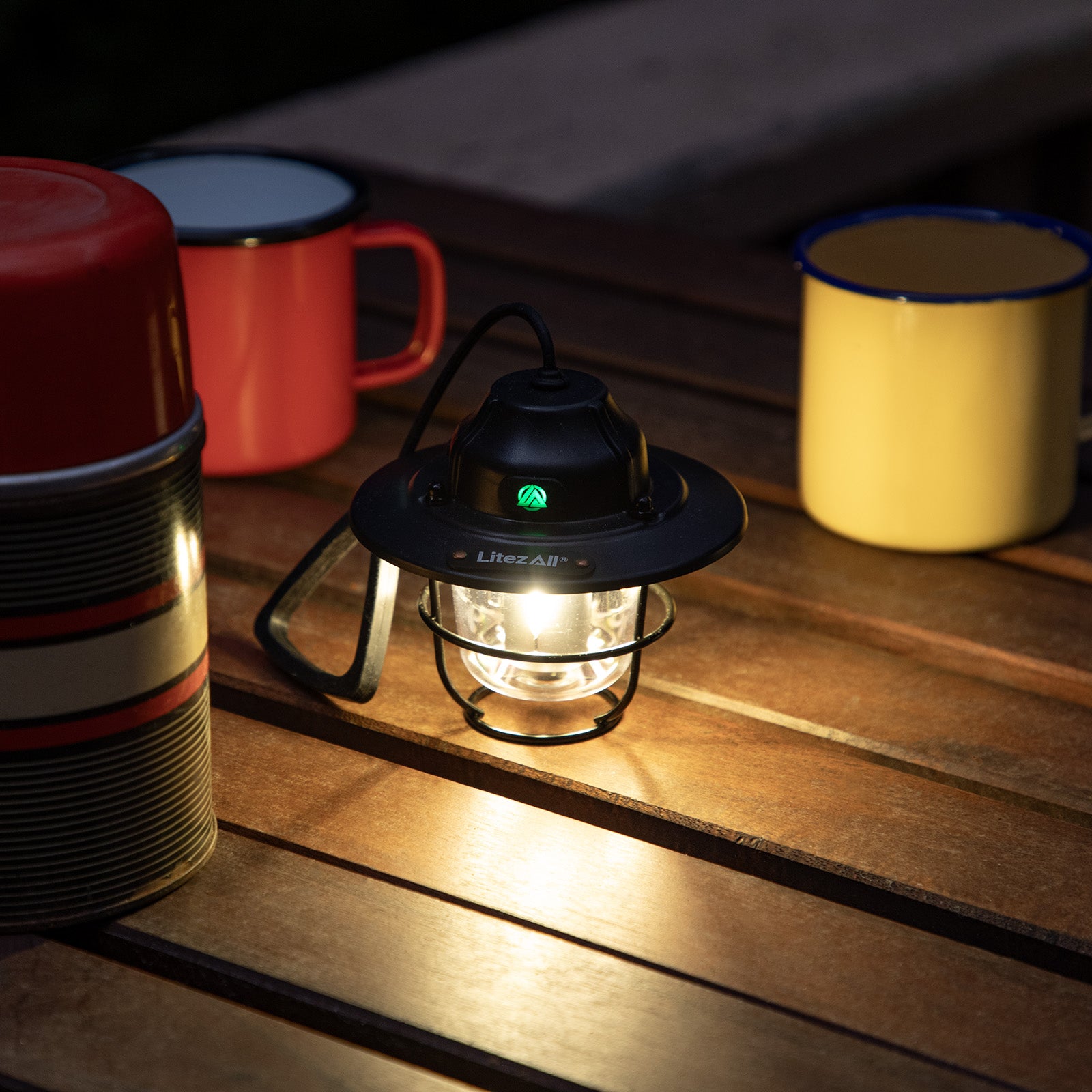 LitezAll® Rechargeable Pine Cone Lantern 4 Light Modes