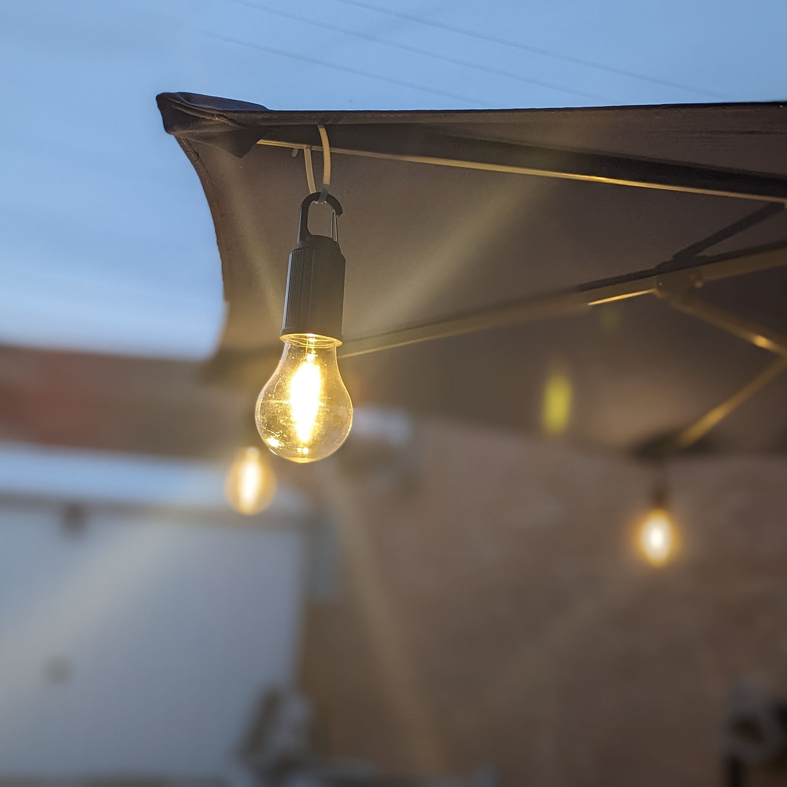 LitezAll® Rechargeable Warm White Bulb with Carabiner