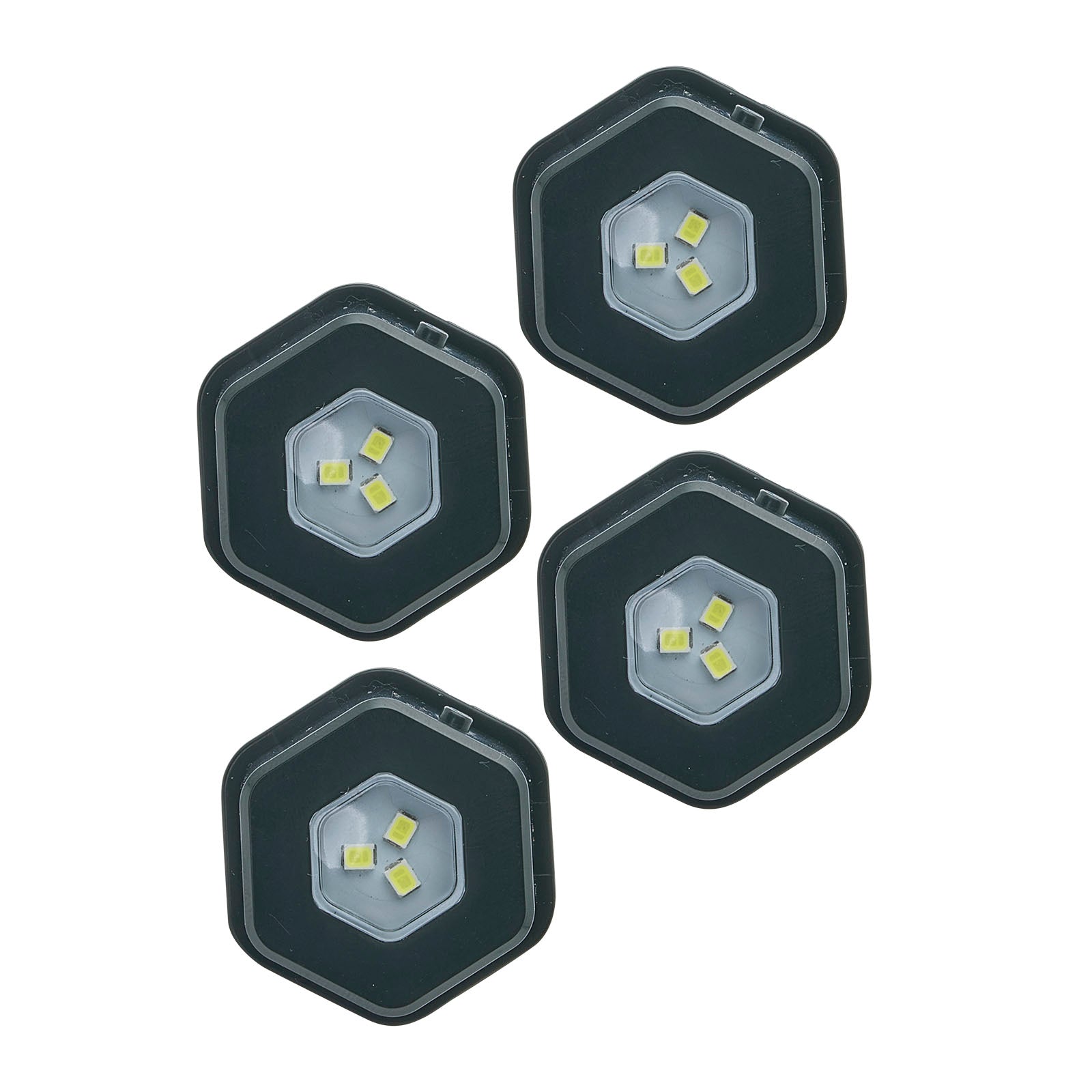LitezAll® Battery Powered Hexagon Puck Lights 4 Pack