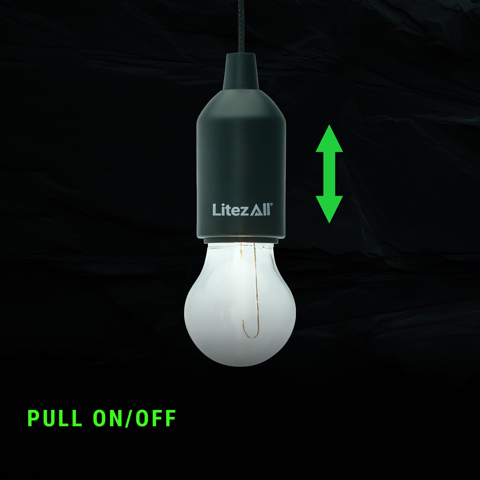 LitezAll® Pull String Warm White Battery Powered Bulb 3 Pack - LitezAll - Wireless Lighting Solutions - 5