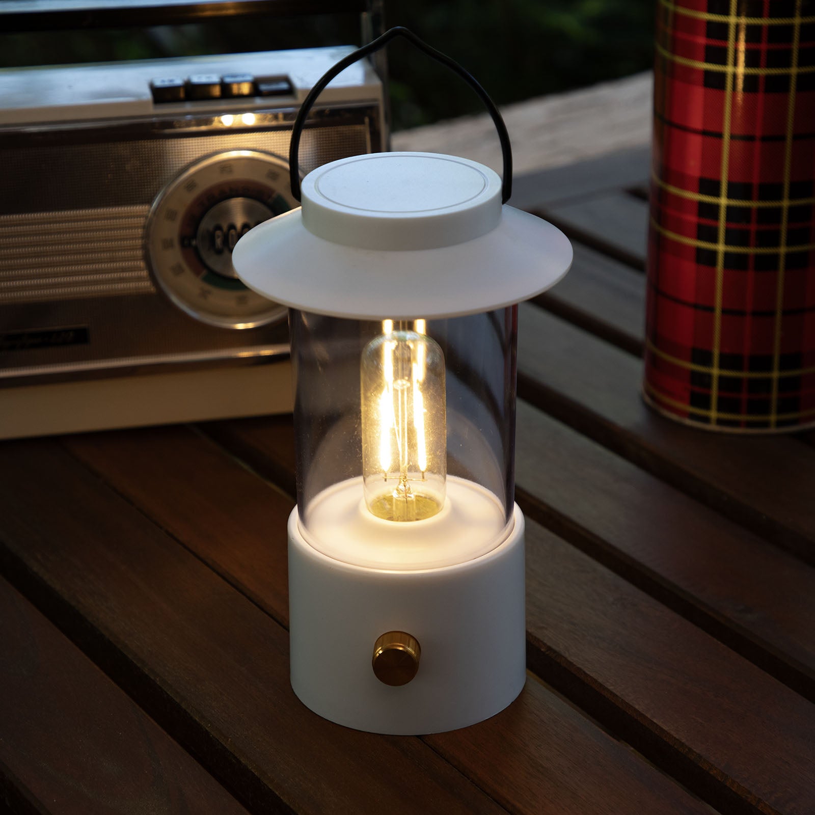 LitezAll® Lantern with Dimmable Warm White Filament LED