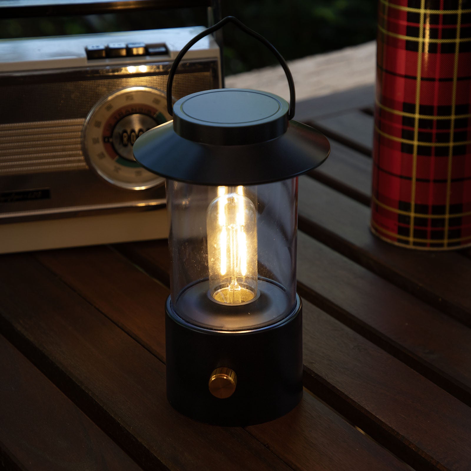 LitezAll® Lantern with Dimmable Warm White Filament LED