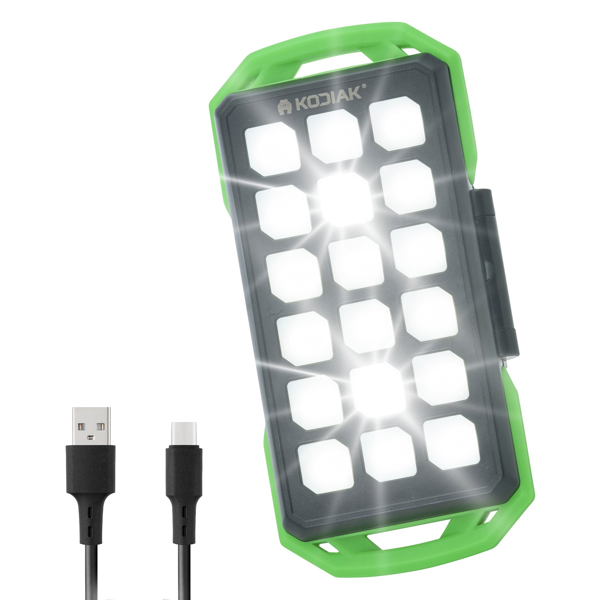 Kodiak® Klutch® 10000 mAh Power Bank with USB or Solar Charging and 1100 Lumen Work Light