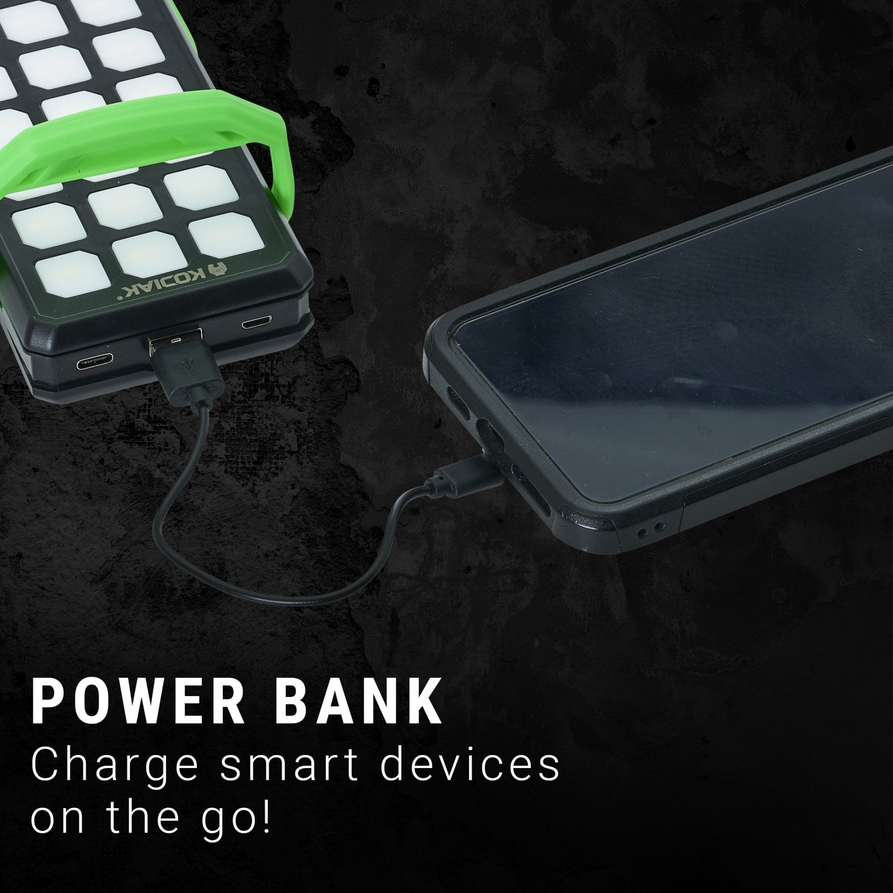 Kodiak® Klutch® 10000 mAh Power Bank with USB or Solar Charging and 1100 Lumen Work Light - LitezAll - Work Lights - 6