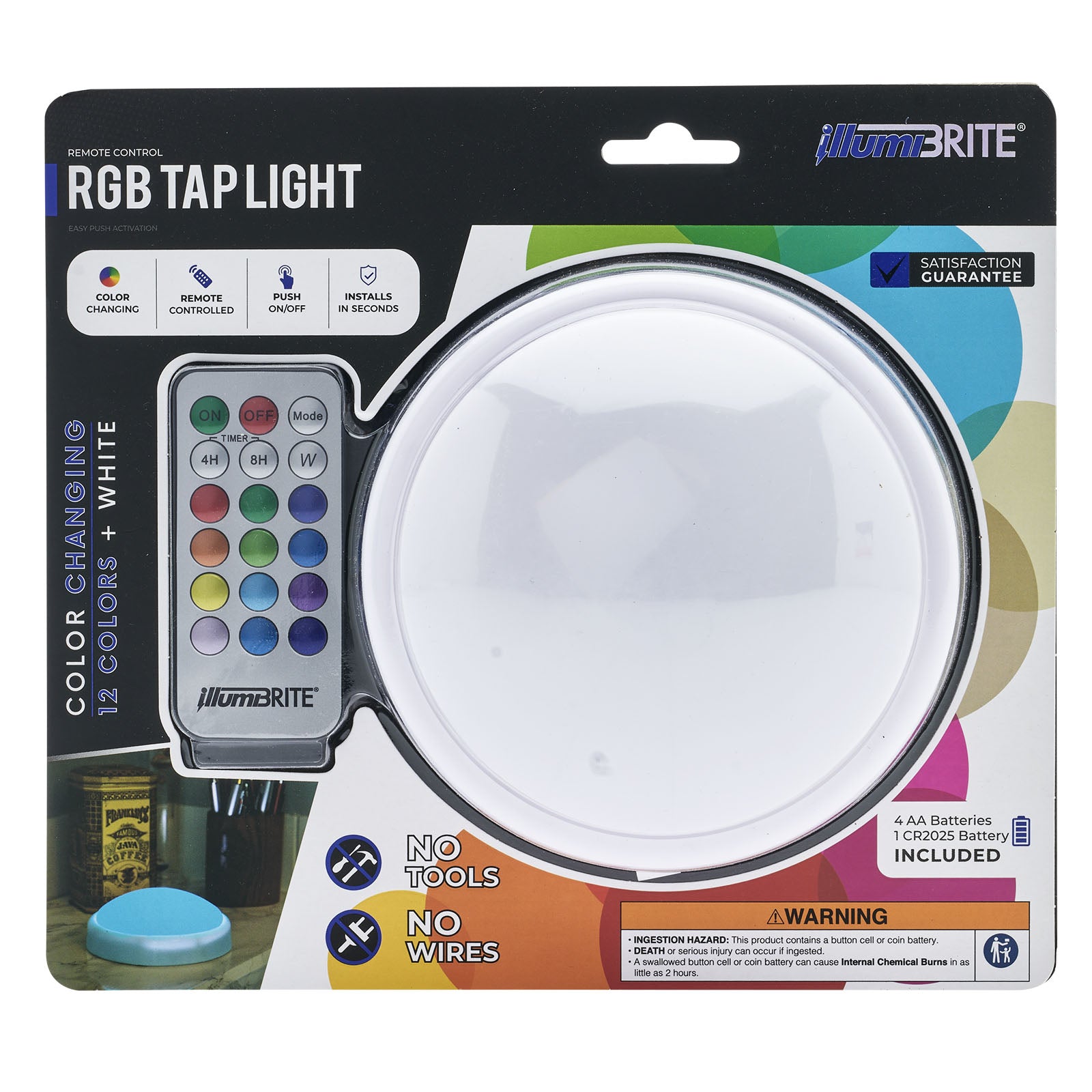 Illumibrite® Color Selectable Tap Light with Remote Control