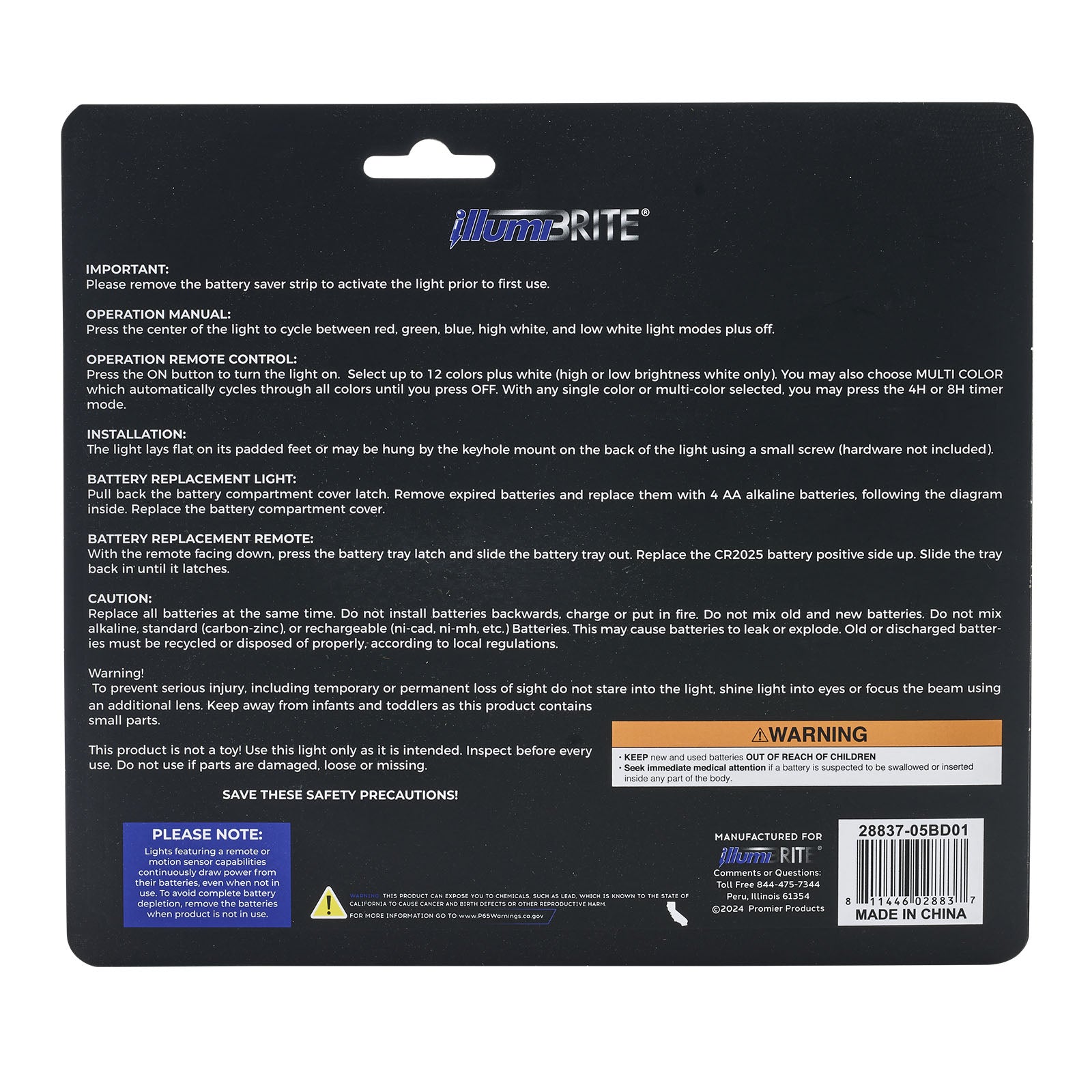 Illumibrite® Color Selectable Tap Light with Remote Control