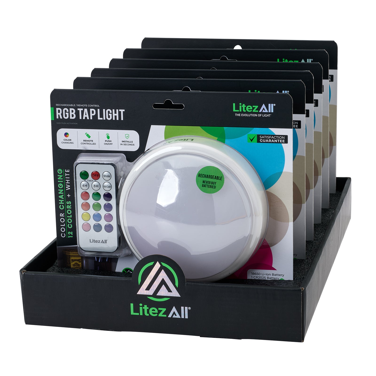 LitezAll® Rechargeable Color Selectable Tap Light with Remote Control - LitezAll - Wireless Lighting Solutions - 44