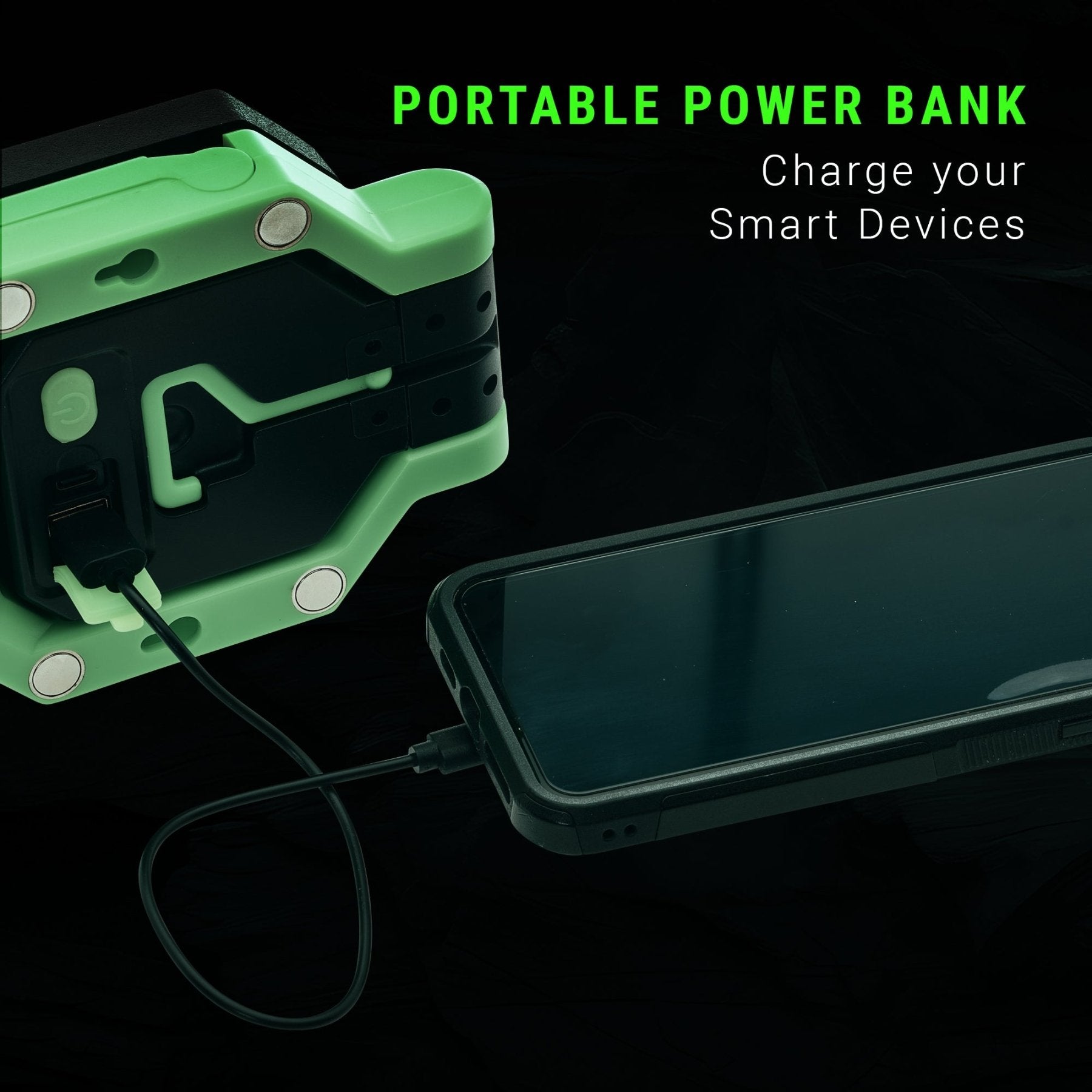 LitezAll® Rechargeable 2000 Lumen Folding Work Light with Power Bank - LitezAll - Work Lights - 6