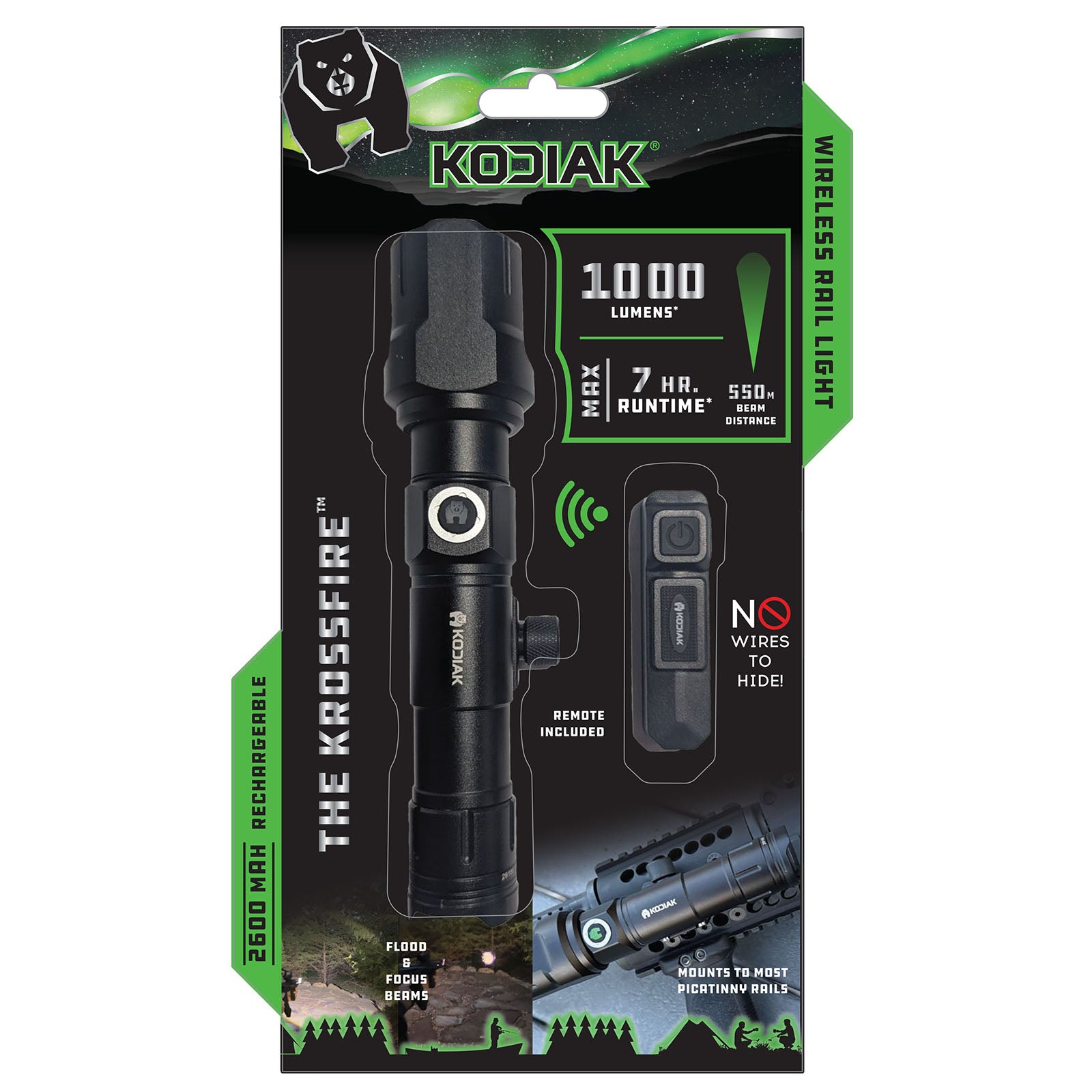 Kodiak Rechargeable 1000 Lumen Tactical Flashlight - LitezAll - Tactical Flashlights - 2