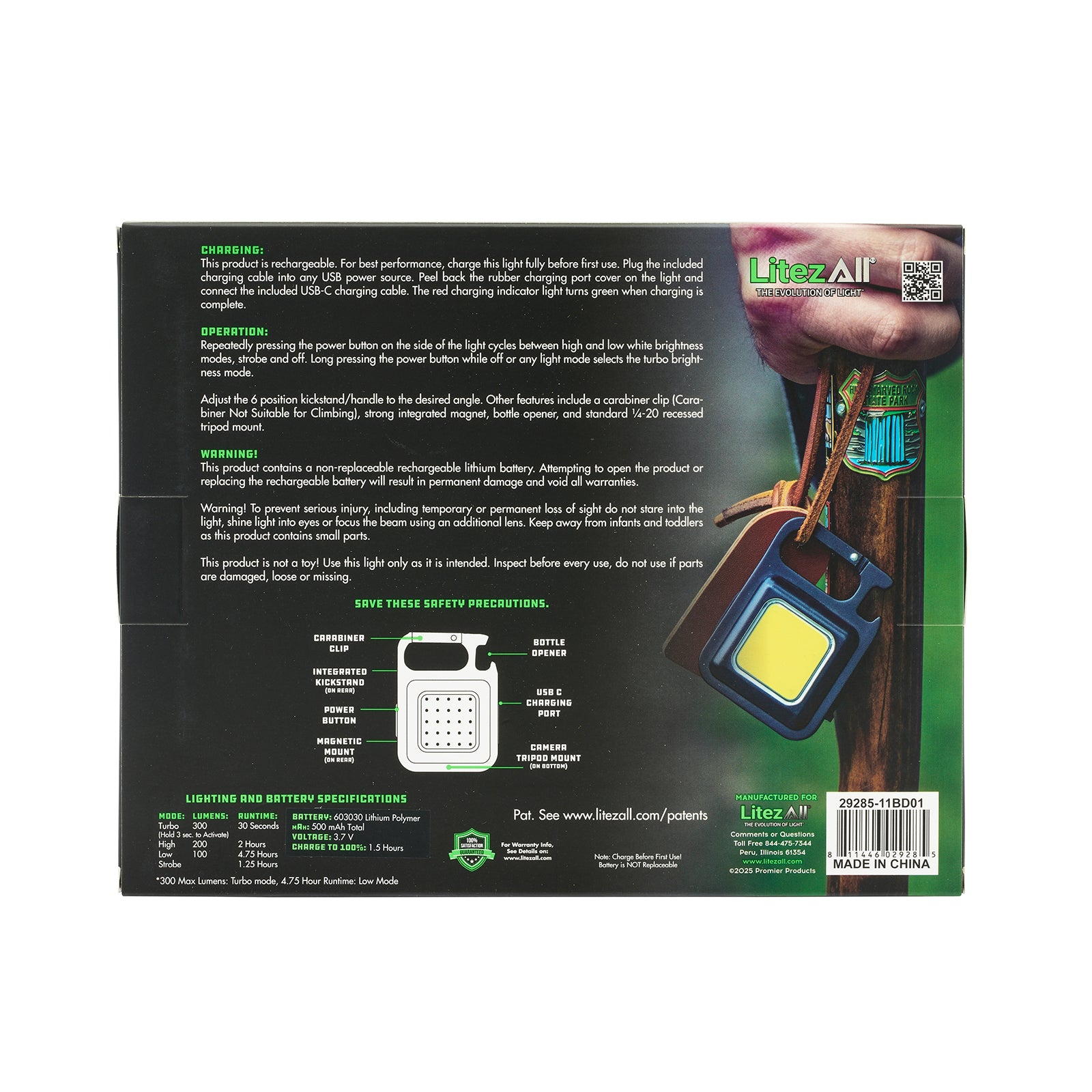 LitezAll Rechargeable 300 Lumen Kompanion 4 - Pack Gift Box - LitezAll - Work Lights - 61