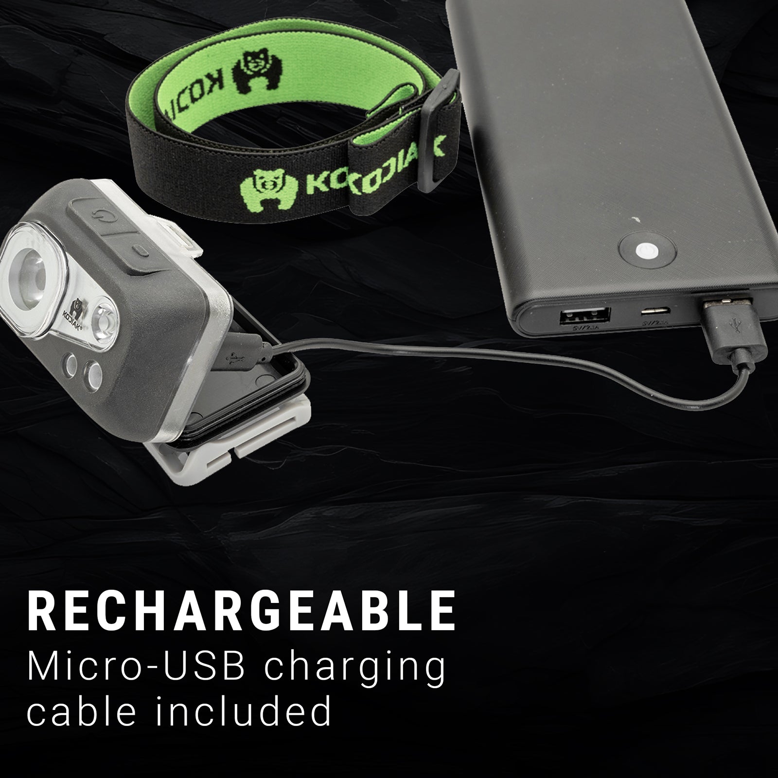 Kodiak® Rechargeable 415 Lumen Nearly Invincible® Waterproof Headlamp - LitezAll - Headlamps - 7