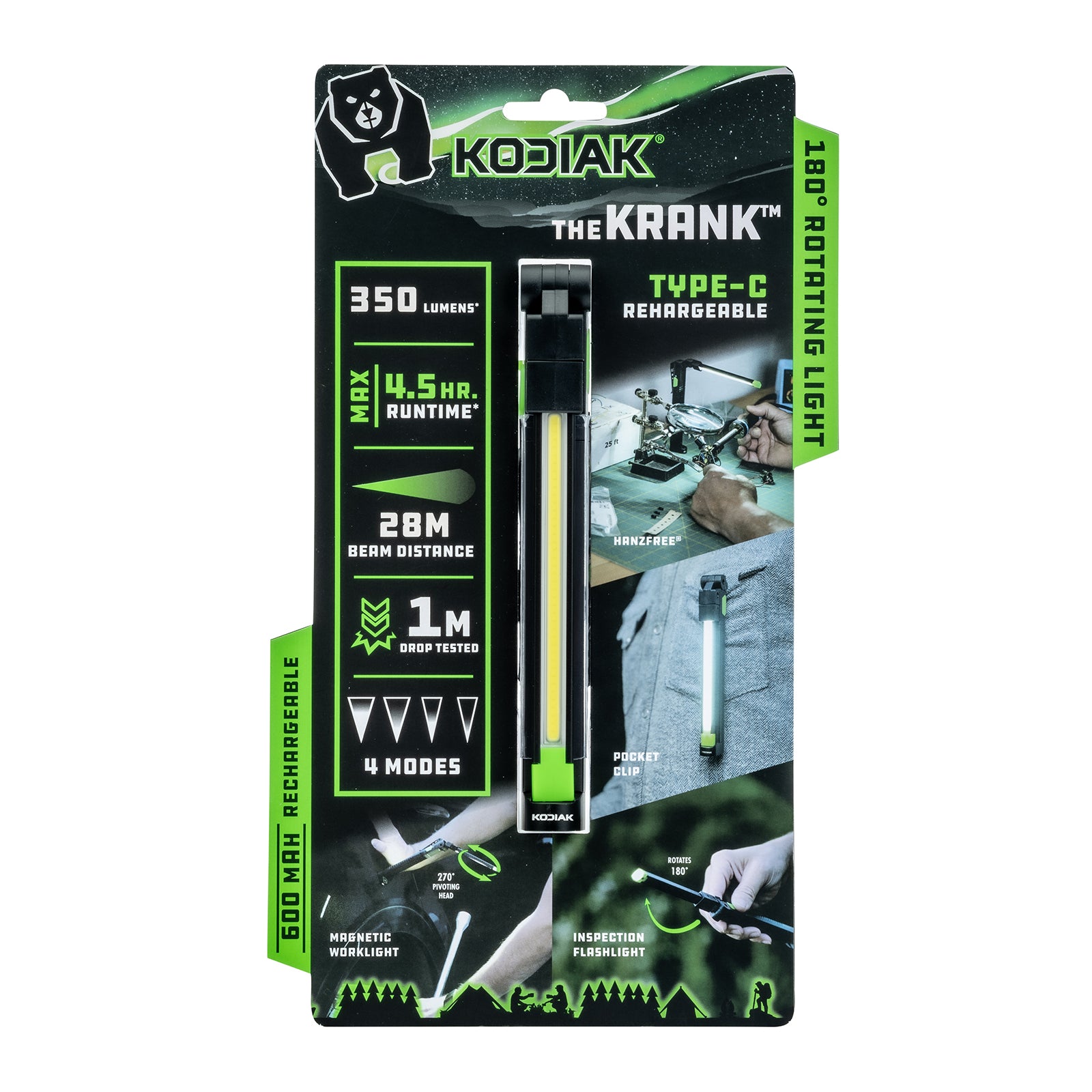 Kodiak® The Krank Rechargeable Slim Work Light - LitezAll - Work Lights - 23