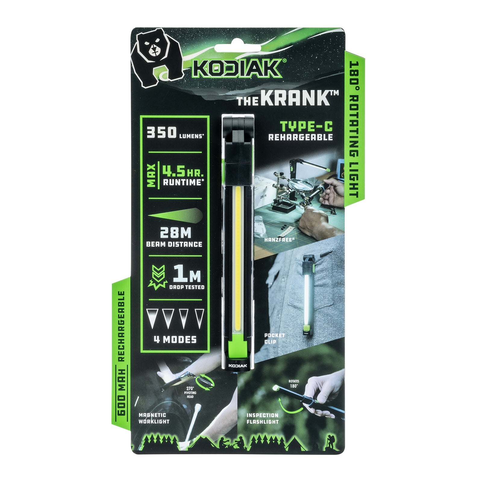 Kodiak® The Krank Rechargeable Slim Work Light - LitezAll - Work Lights - 24