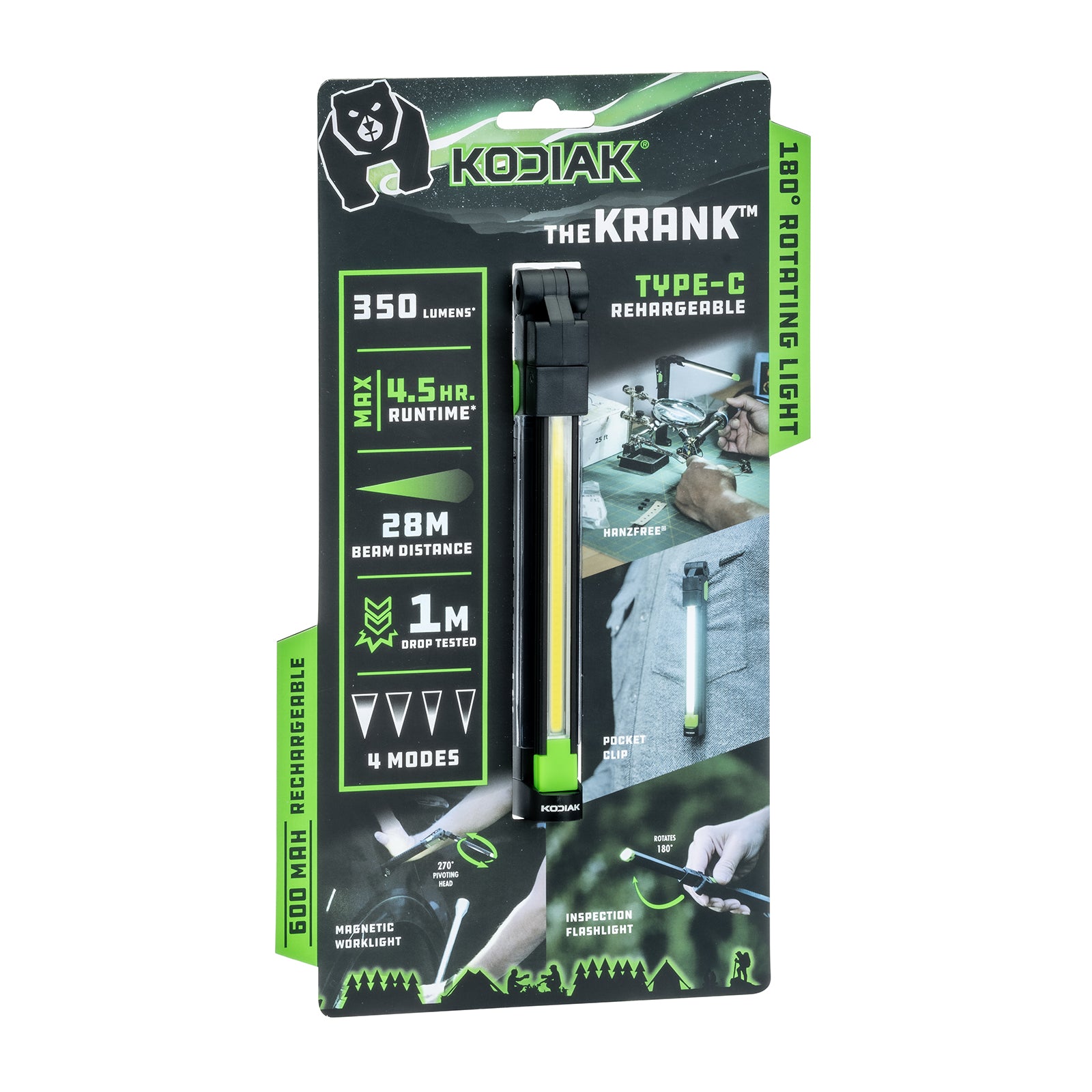 Kodiak® The Krank Rechargeable Slim Work Light - LitezAll - Work Lights - 25