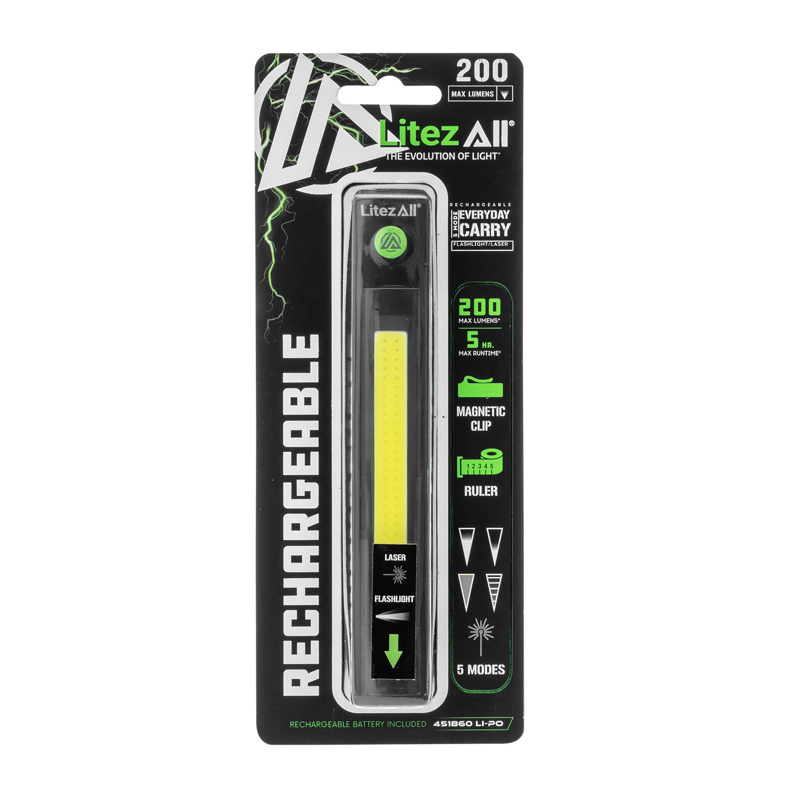 LitezAll Rechargeable Everyday Carry Pen Light with Laser Pointer - LitezAll - Pen Lights - 39