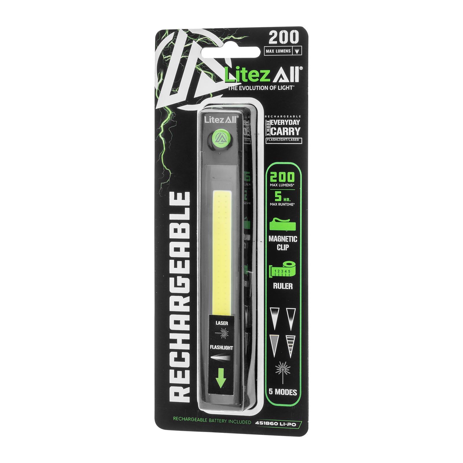 LitezAll Rechargeable Everyday Carry Pen Light with Laser Pointer - LitezAll - Pen Lights - 40