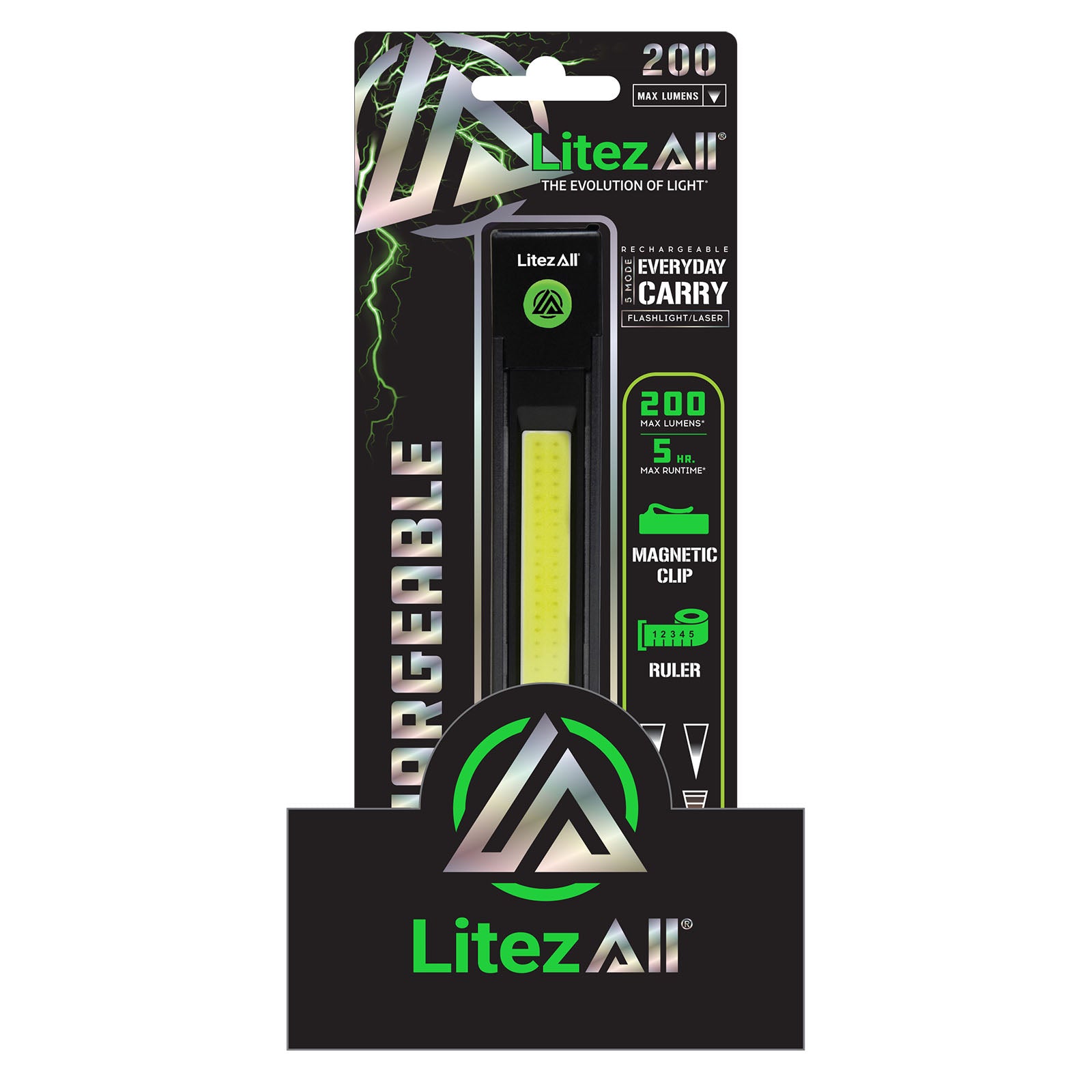 LitezAll Rechargeable Everyday Carry Pen Light with Laser Pointer - LitezAll - Pen Lights - 1