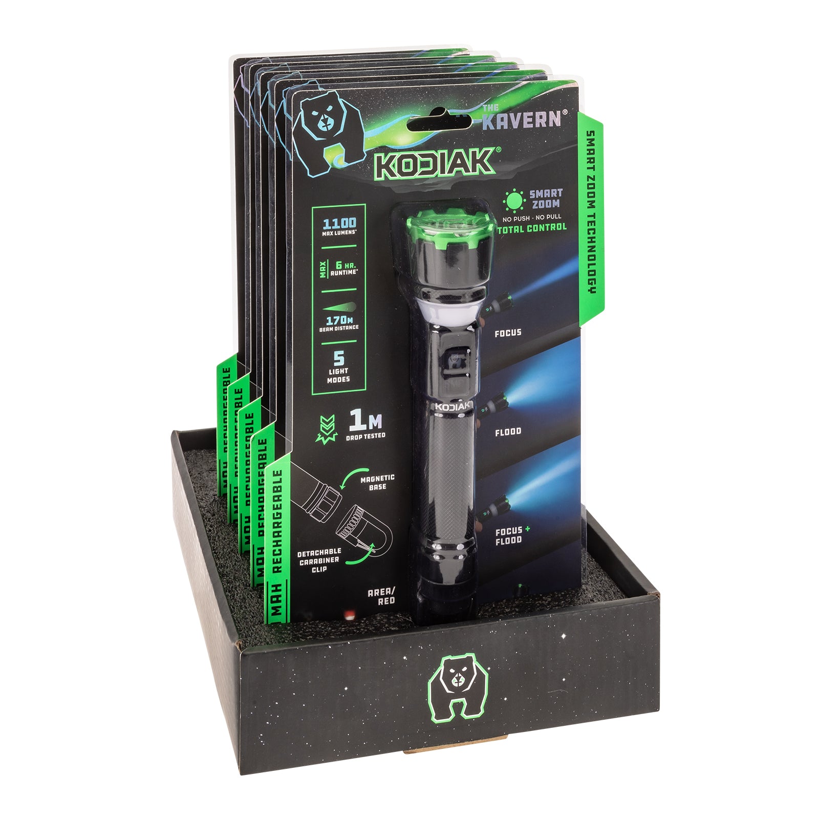 Kodiak® Kavern 1100 Lumen Smart Focus Rechargeable Flashlight - Lantern - LitezAll - Tactical Flashlights - 33