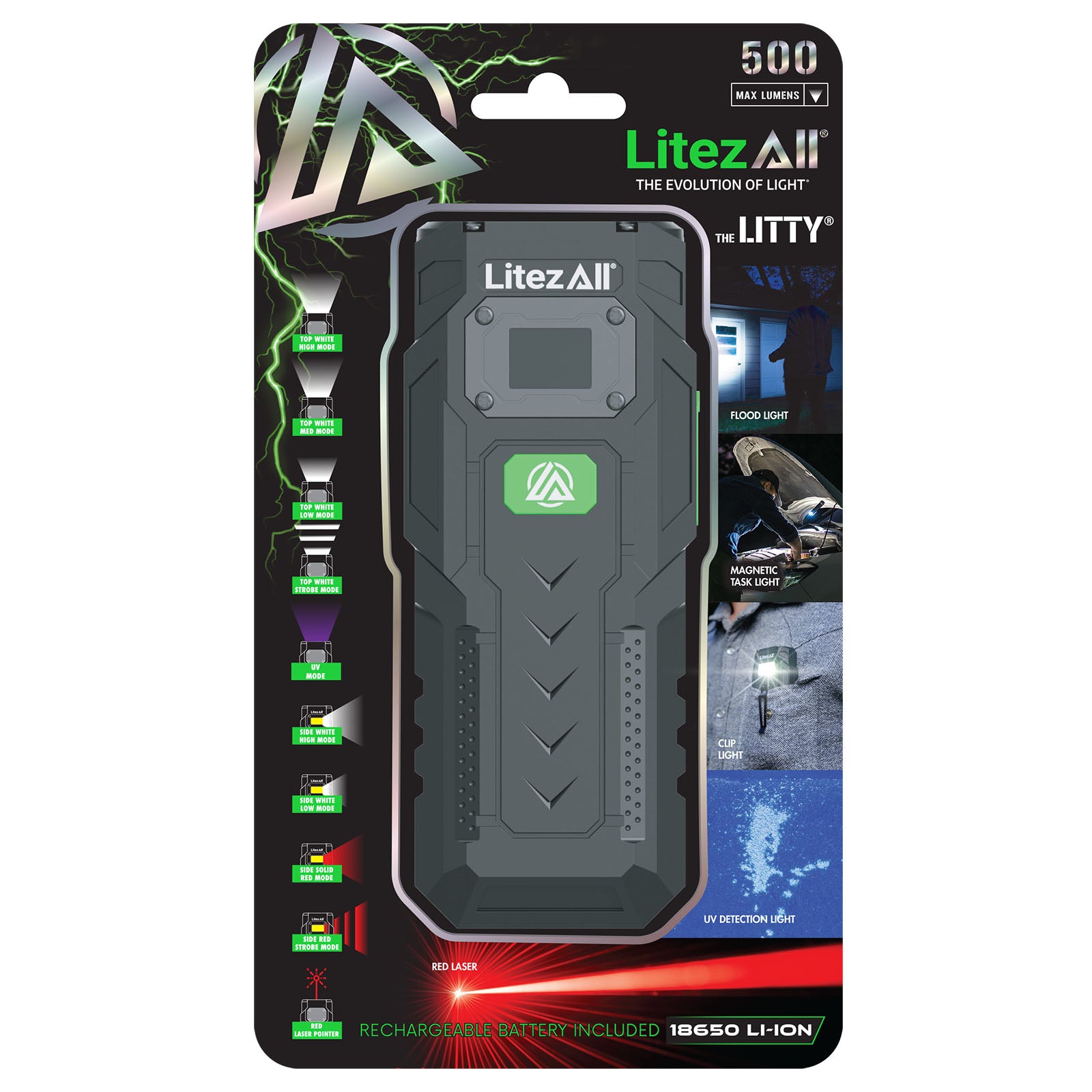 LitezAll® The Litty® Rechargeable Multi - Function Flashlight - LitezAll - Flashlights - 1