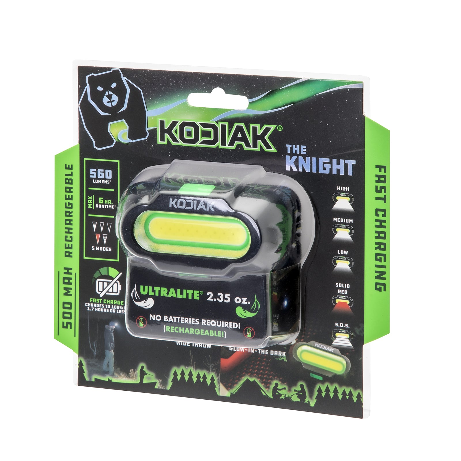 Kodiak® Knight Rechargeable 560 Lumen 5 Mode Headlamp - LitezAll - 38