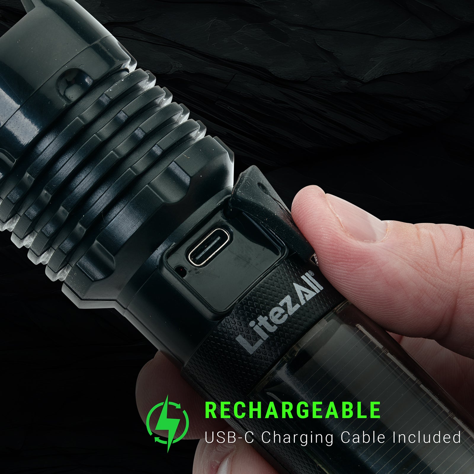 LitezAll® Bask Solar Powered & USB Rechargeable Flashlight - LitezAll - 4