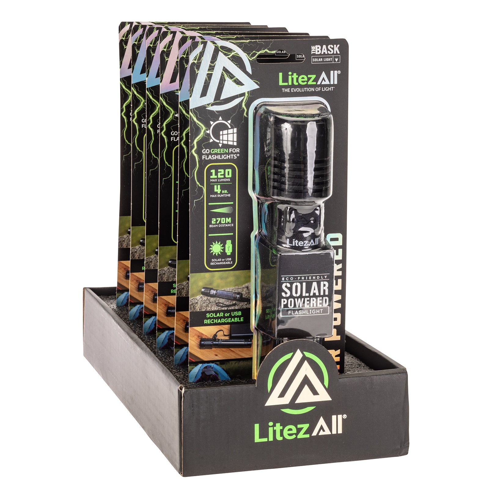 LitezAll® Bask Solar Powered & USB Rechargeable Flashlight - LitezAll - 23