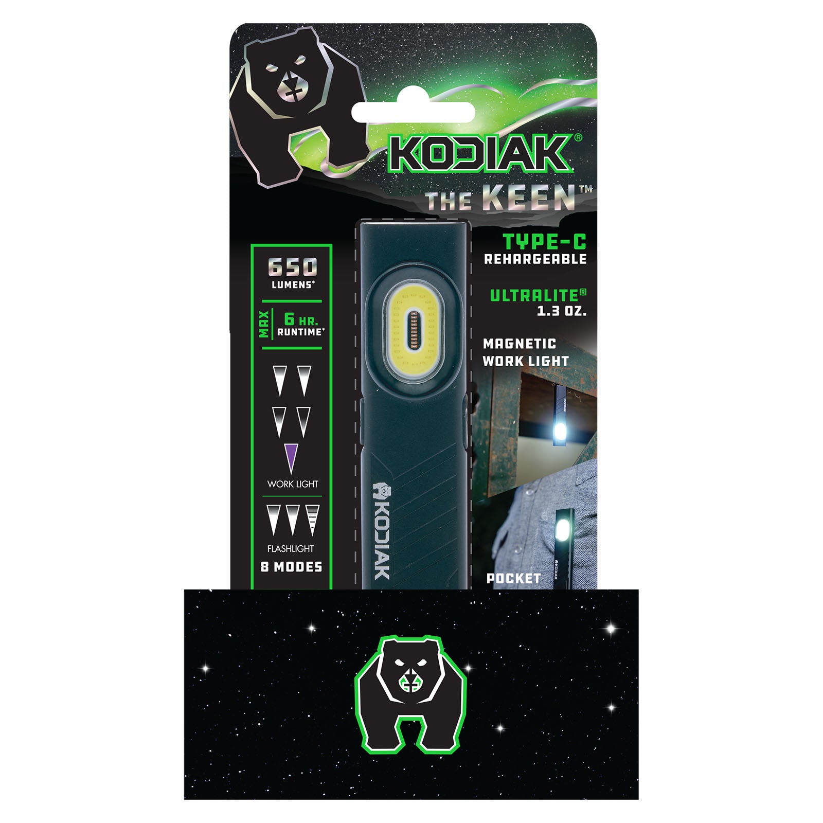 Kodiak® Keen Rechargeable 8 Mode Pocket Work Light and Flashlight - LitezAll - Work Lights - 1