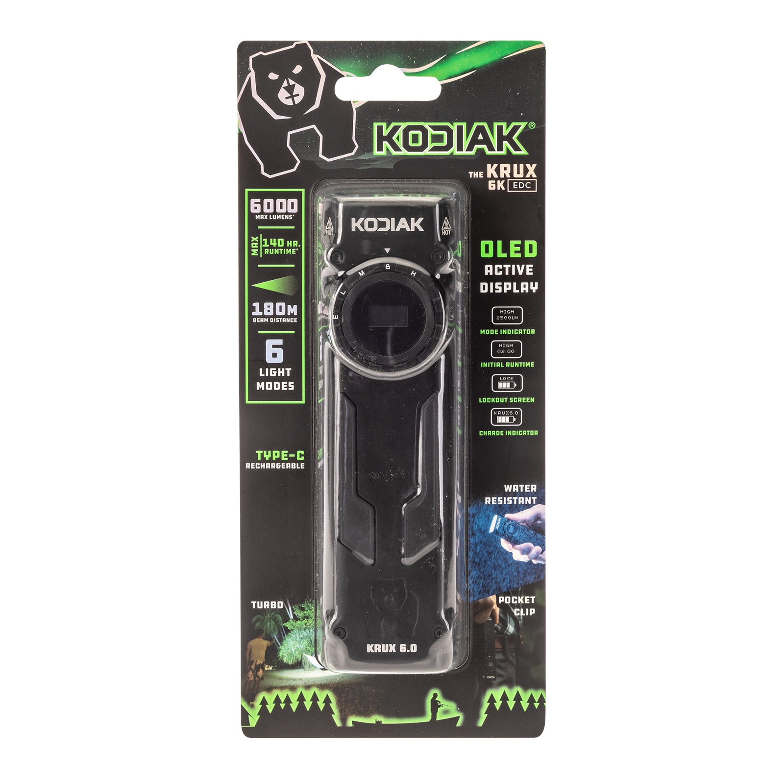Krux 6.0 6000 Lumen Rechargeable Dial Work Light with OLED Screen - LitezAll - Work Lights - 45